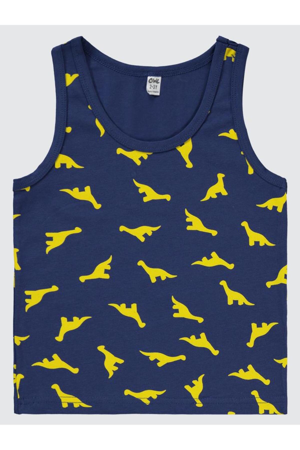 Civil Boys Dinazor 2-10 Yaş İç Çamaşır Takım - Hardal fotoğrafı 2 (önizleme)