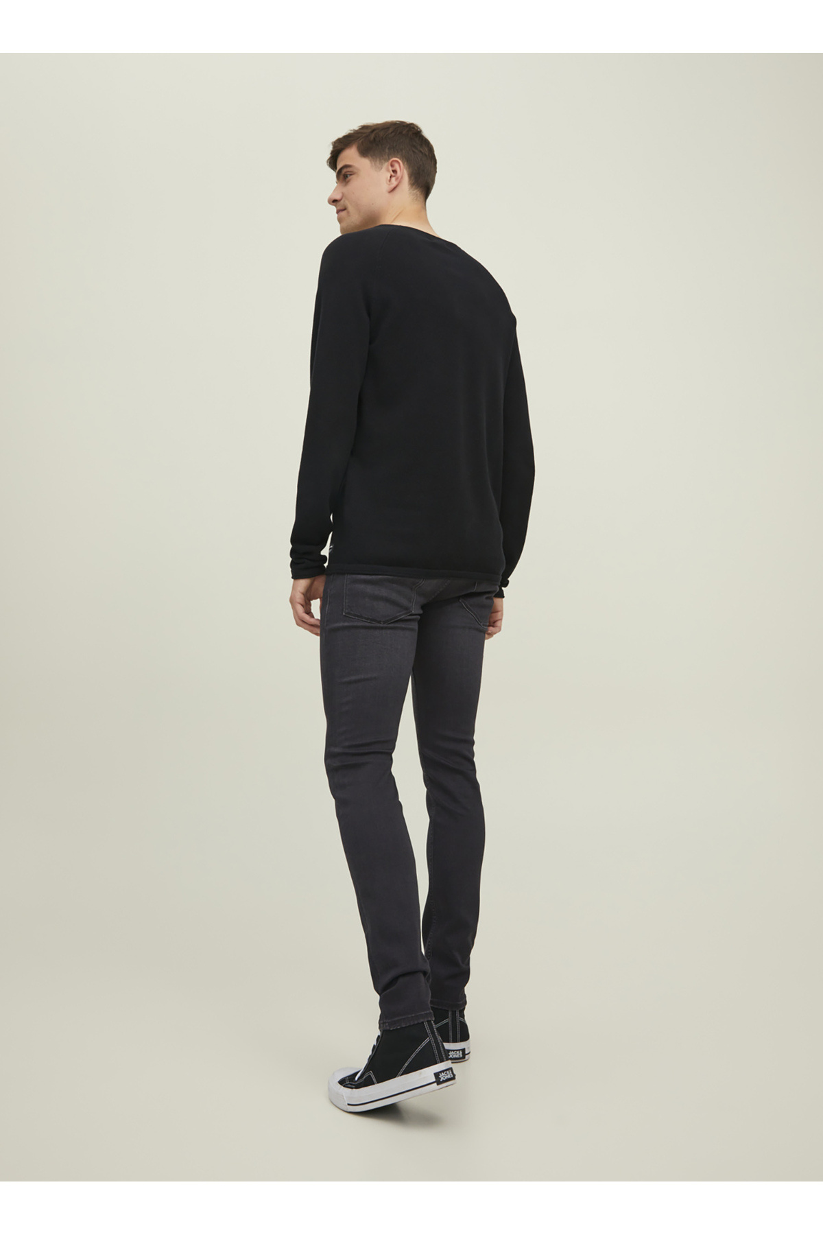جک اند جونز JJILIAM JJEVAN شلوار جین مردانه مشکی Skinny JOS 359 80SPS NOOS