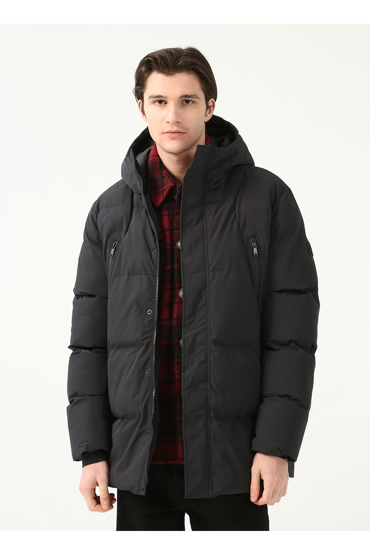 آنلی اند سانز کاپشن مردانه خاکستری تیره 22022287_ONSMUNO PUFFER COAT OTW