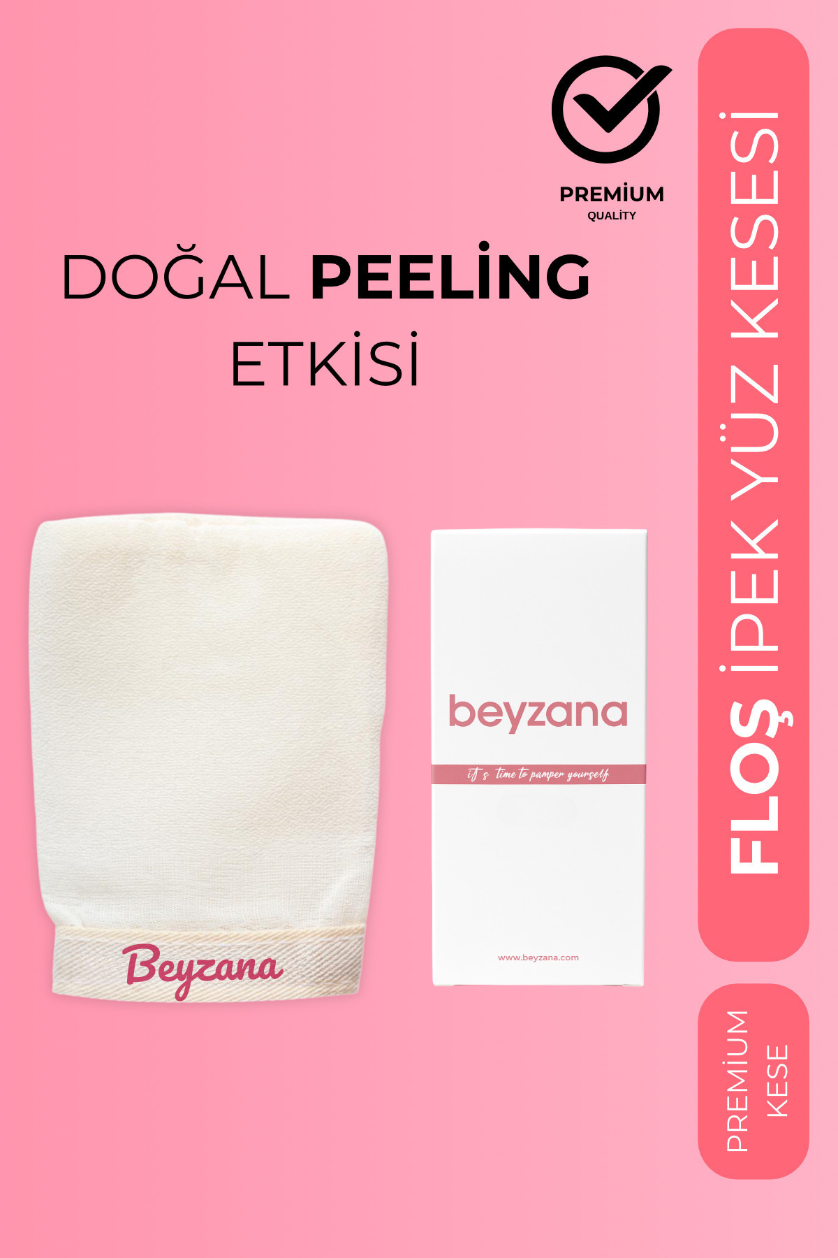 BEYZANA Yüz Kesesi Floş Ipek Peeling Eldiveni Kadın ve Erkekler İçin
