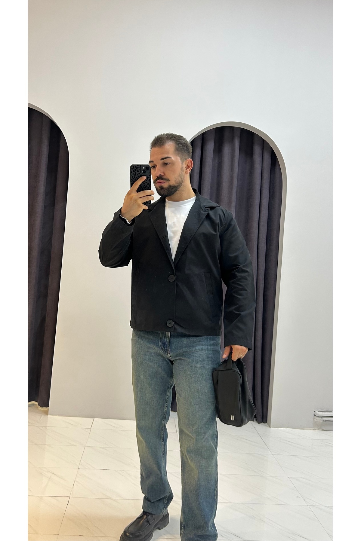 MERVENS Düğmeli Boxy Kalıp Trençkot Ceket görsel 3