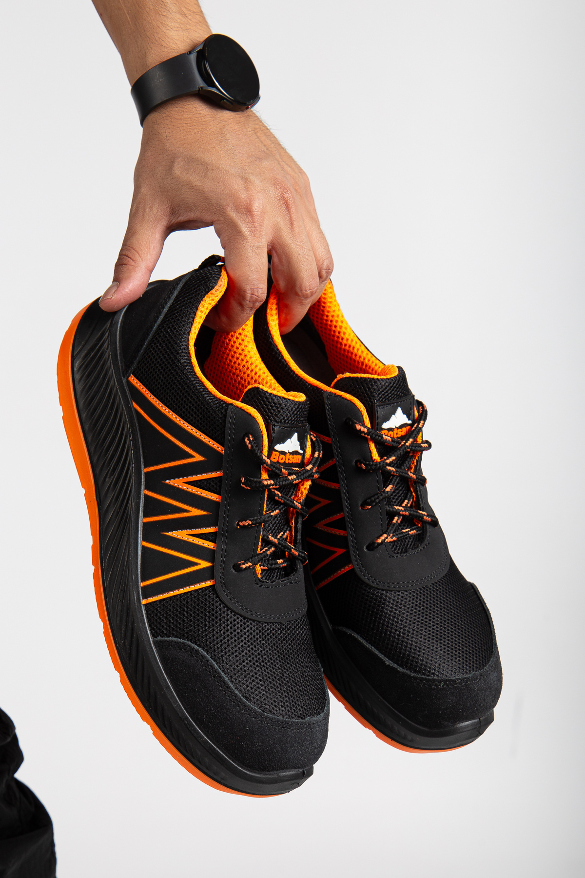  کفش ورزشی کار با پنجه کامپوزیت Botsan S1 CE، کفش ایمنی کار ورزشی نیمه ارتوپدی تابستانی