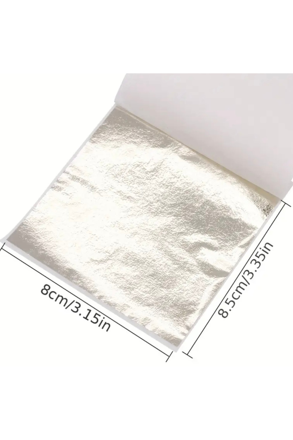 AEÇTASARIM Antik Gümüş Yaprak Varak (10 adet) Epoksi Reçine (8x8,5cm)