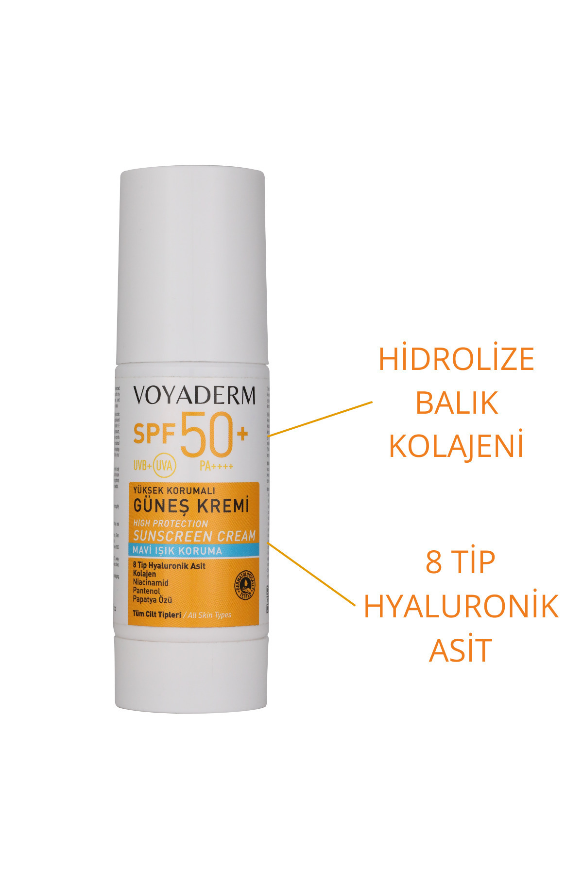 SPF50+ Yüksek Korumalı Yüz Güneş Kremi 100 ml — VD001 — تصویر 6 از 7