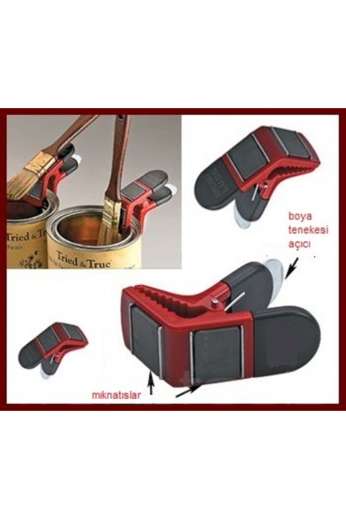 DROP-STOP PAINTBRUSH HOLDER WITH MAGNET, NO DRIPPING, NO LOOKING FOR BRUSHES