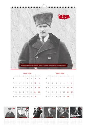StickerArt 2026 Atatürk Duvar Takvimi Denizci Gemici Takvimi 33x48 cm