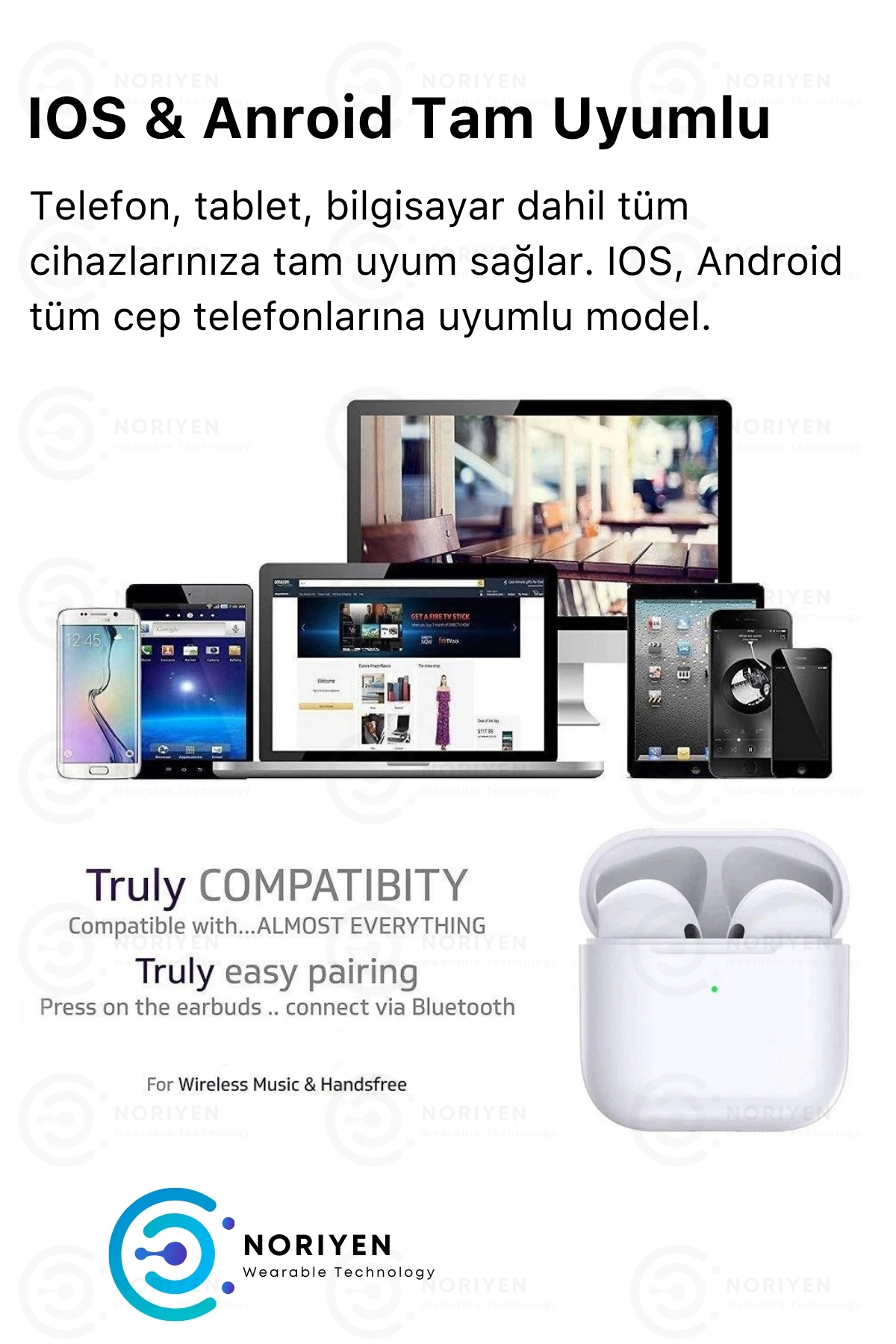 Pro 5 Premium Özel Seri 8D Full HD Ses iOS Android Uyumlu Hızlı Şarj Kablosuz Bluetooth Kulaklık