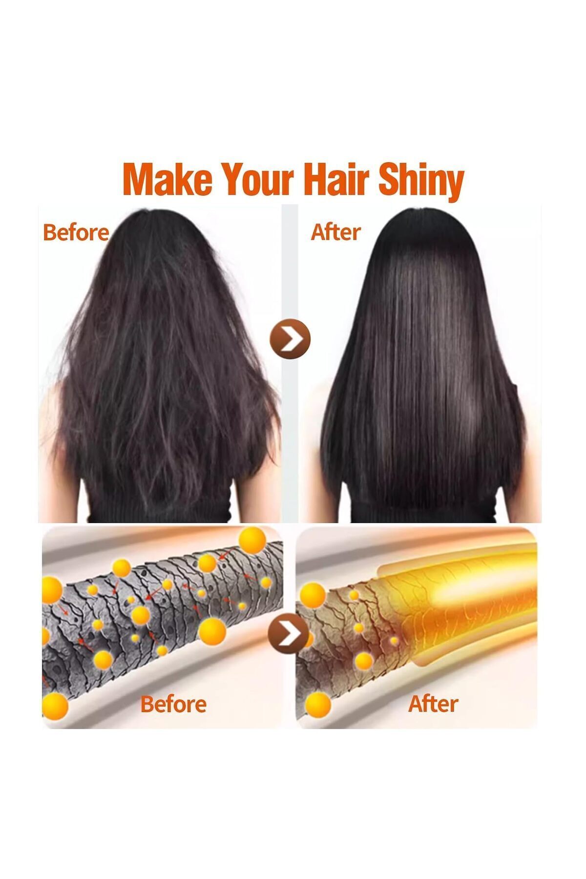 Argan Yağı Keratin Kolojen Doğal Yağ Içeren Besleyici Nemlendirici Saç Bakım Maskesi — LSVDR01 — تصویر 5 از 9