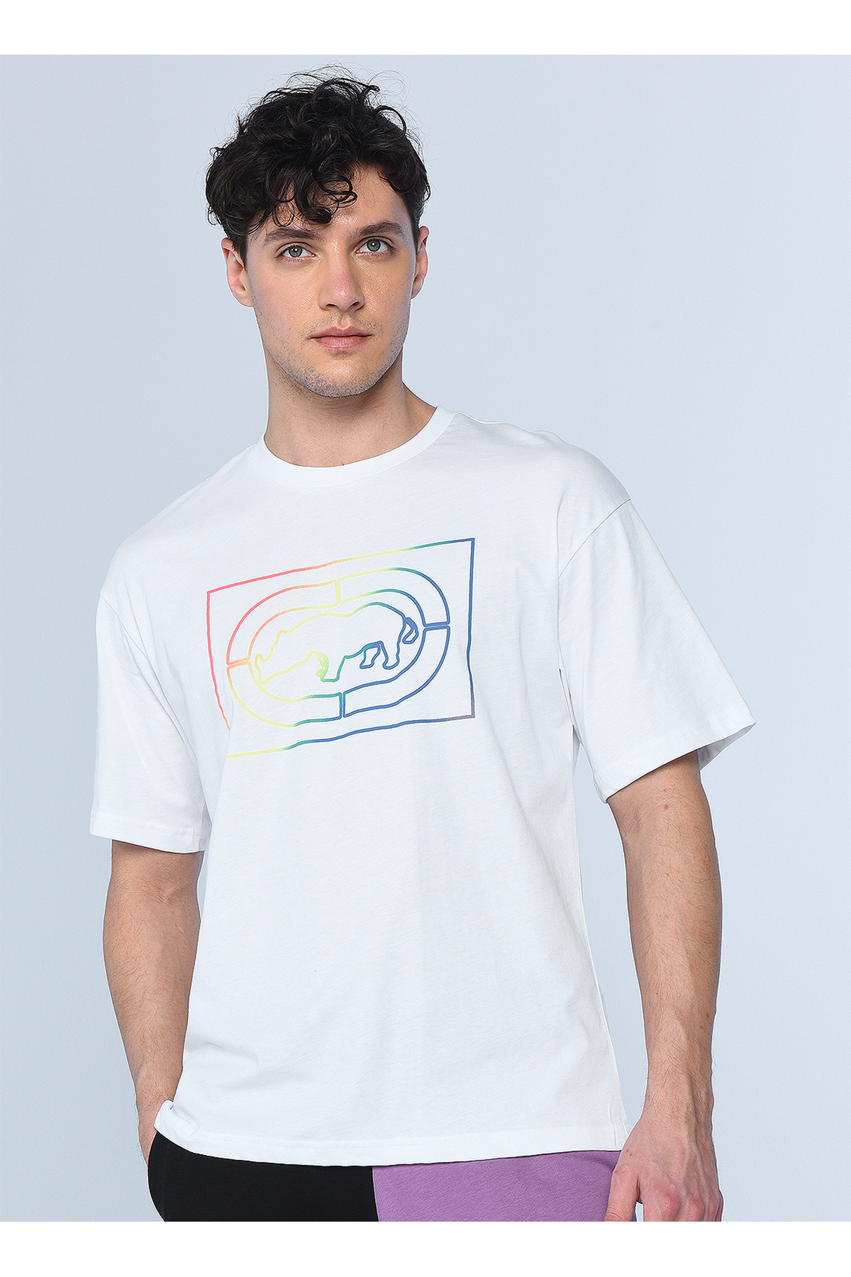 Ecko Unltd Ecko Unlimited Bisiklet Yaka Degrade Beyaz Erkek T