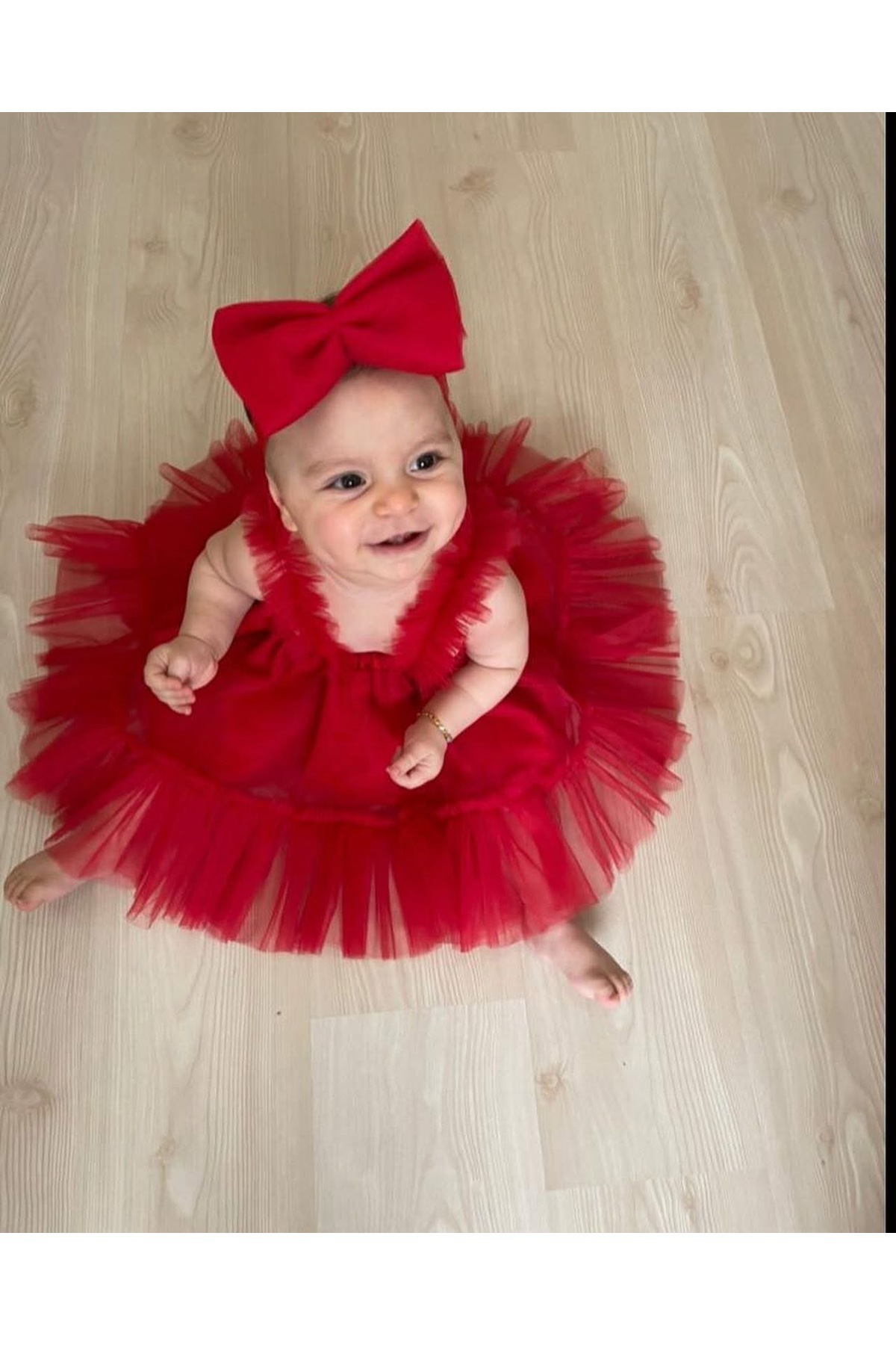 BİYA BABY kız çocuk ve bebek tül doğum günü özel gün elbisesi tütü elbise fotoğrafı 4 (önizleme)