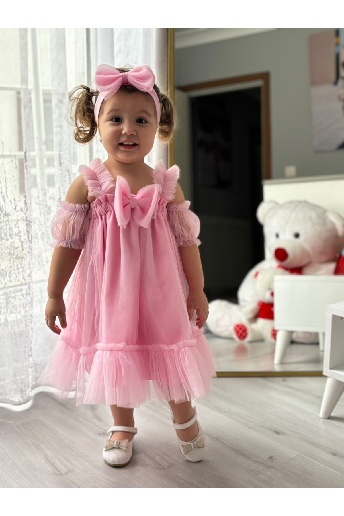 BİYA BABY kız çocuk ve bebek tül doğum günü özel gün elbisesi tütü elbise fotoğrafı 2 (önizleme)