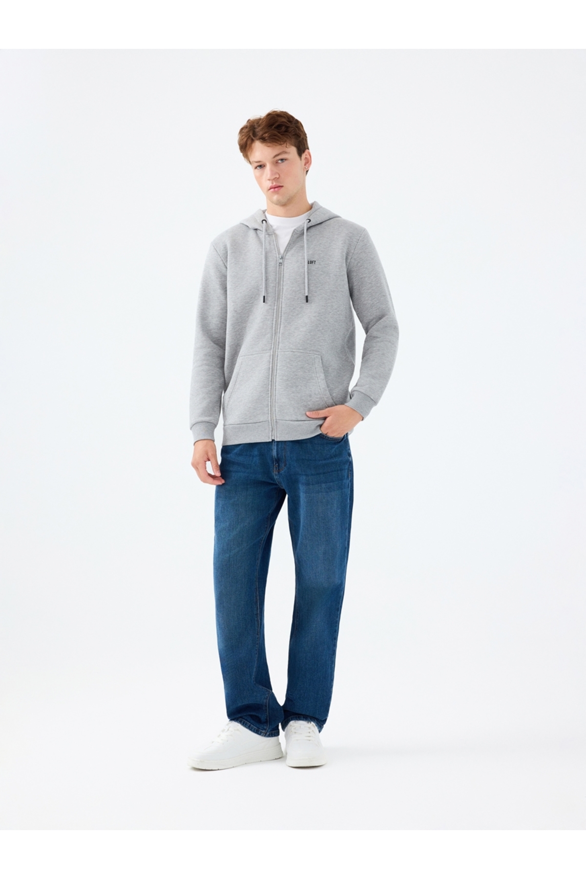 Regular Fit Erkek Sweatshirt — خاکستری LF2041221_Q1.V1 — تصویر 2 از 5
