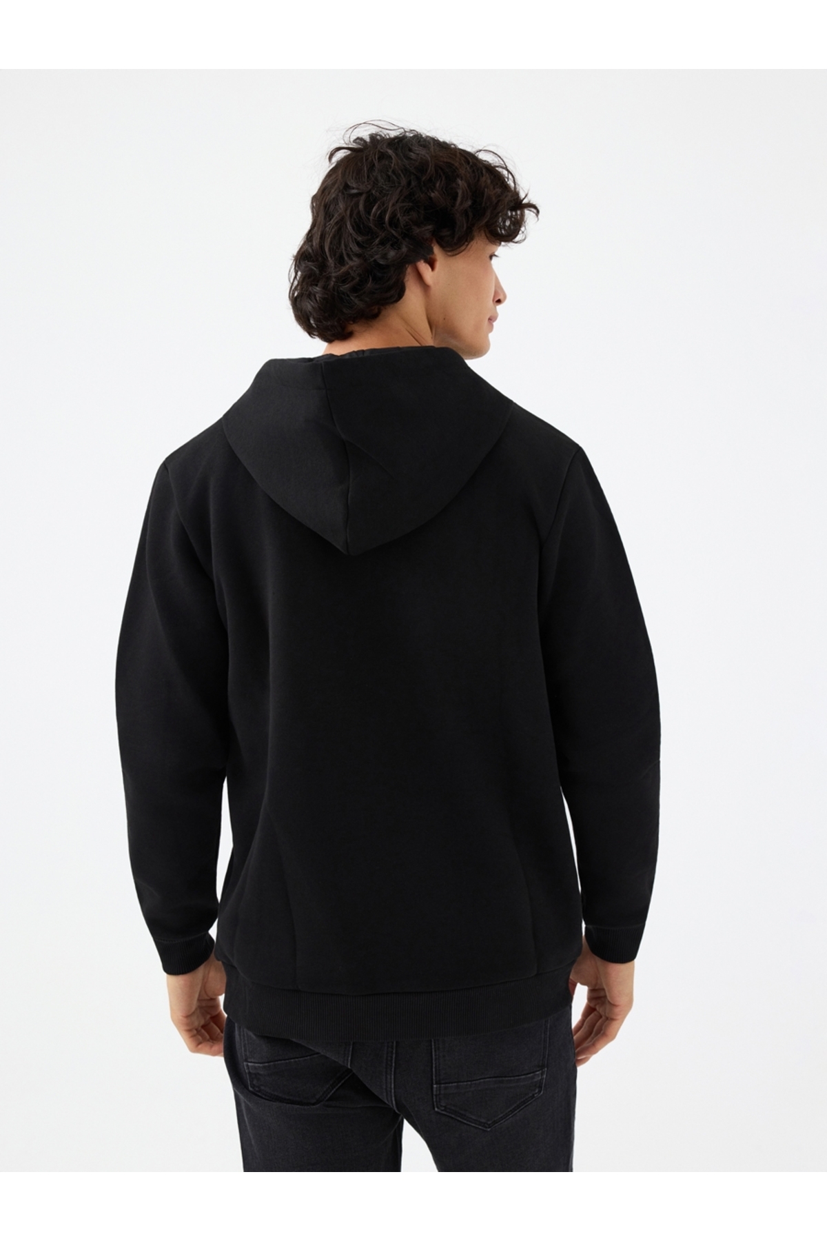 Regular Fit Erkek Sweatshirt — مشکی LF2041184_Q1.V1 — تصویر 3 از 5