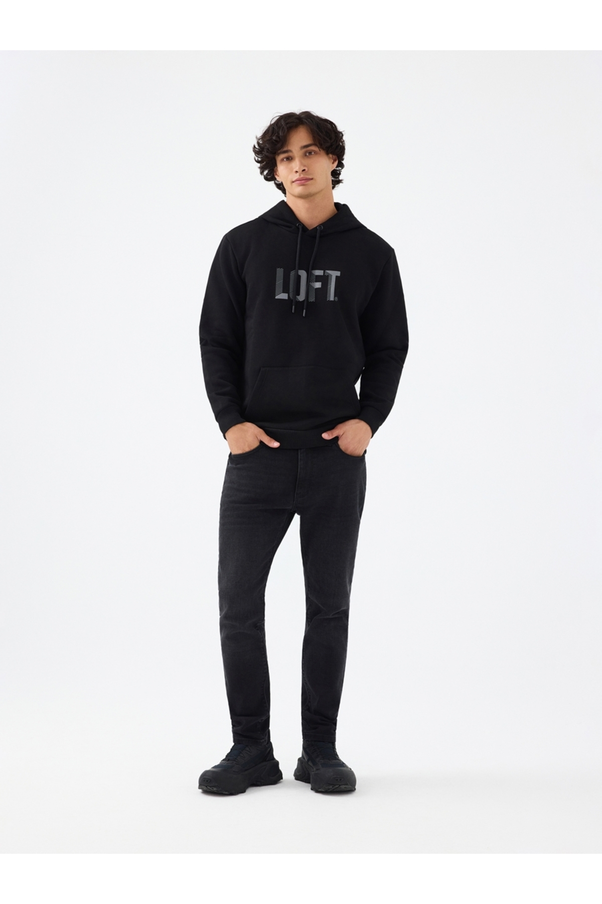 Regular Fit Erkek Sweatshirt — مشکی LF2041184_Q1.V1 — تصویر 2 از 5
