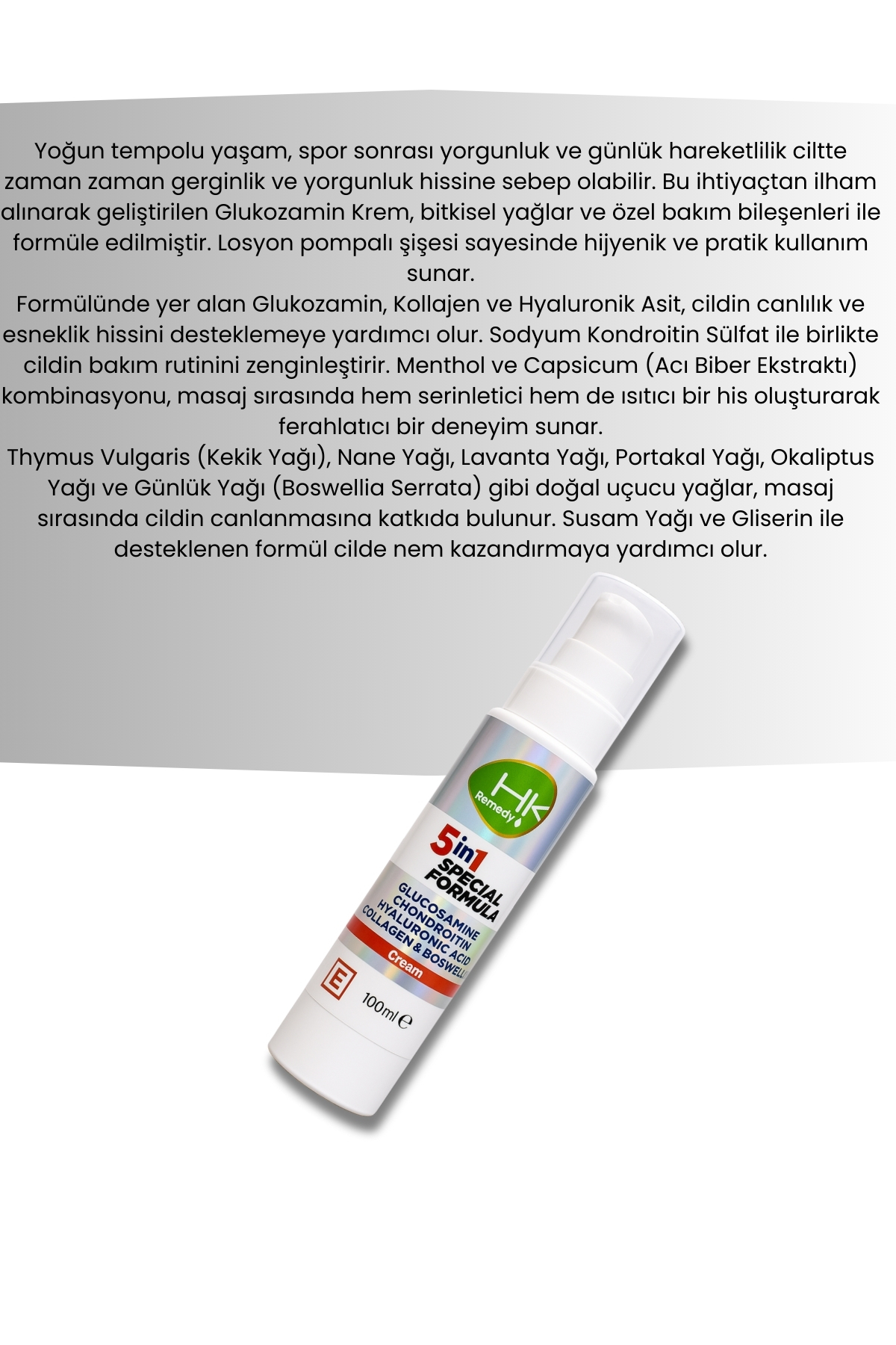 GLUKOZAMİN KREM 5 İN 1 100 ml — GLU100 — تصویر 3 از 6