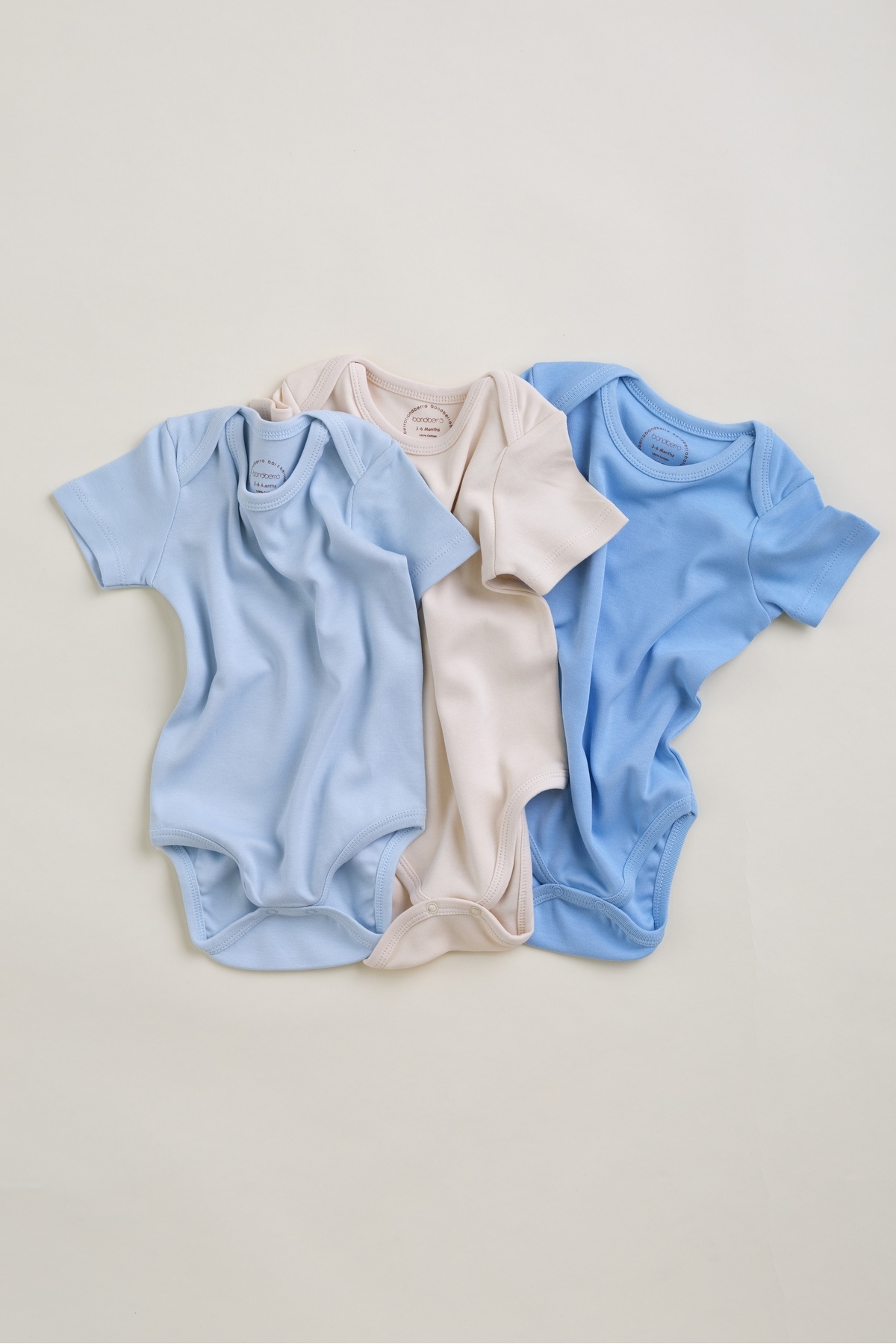 بادی و بادی یقه پاکتی نوزاد و کودک، ست ۳ تکه ۱۰۰٪ پنبه‌ای