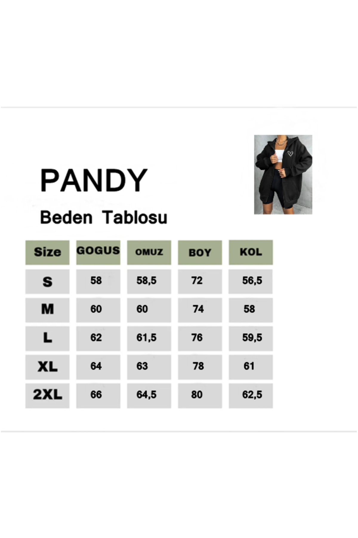 pandy Unisex 2 İplik Şardonlu Kanguru Cepli Kapüşonlu Fermuarlı Hırka / Sweatshirt görsel 4