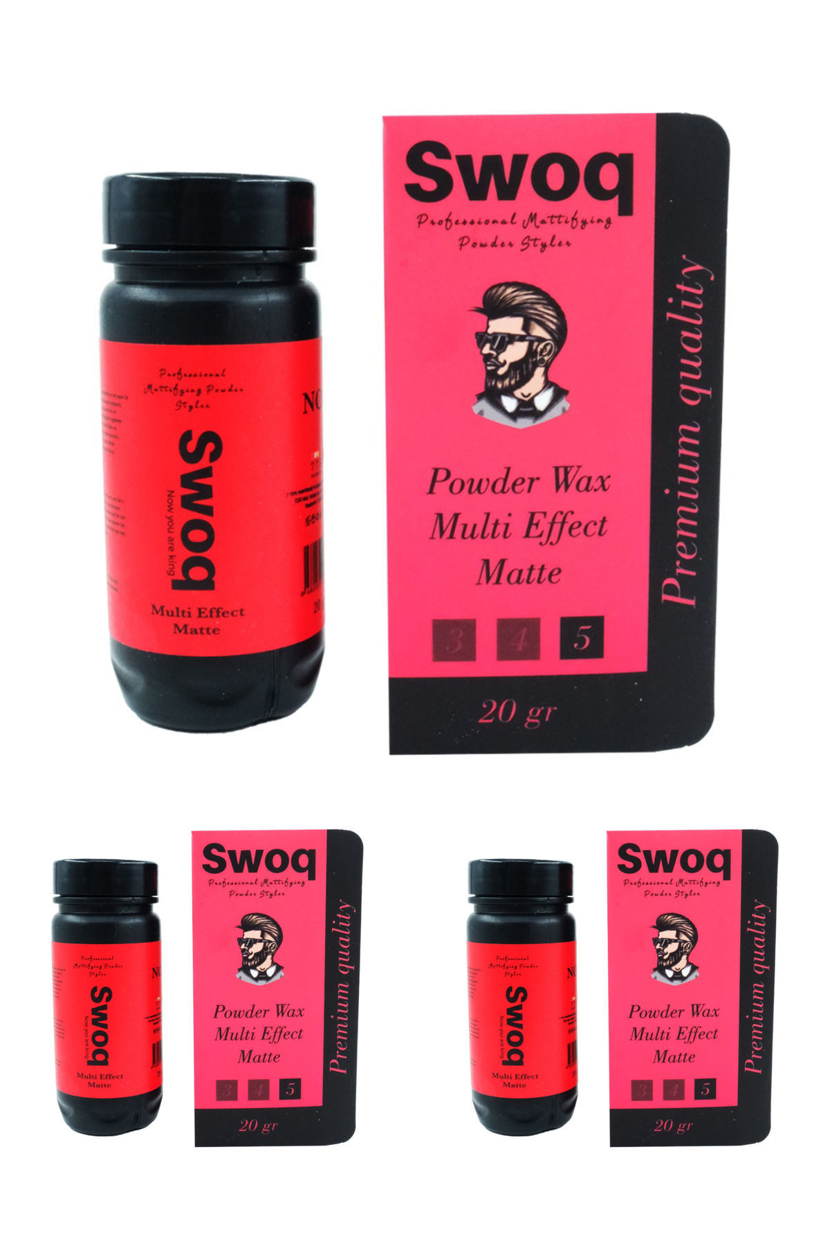 SWOQ SAÇ ŞEKİLLENDİRİCİ PUDRA WAX NO:3 20 GR X3ADET — UCLUWAX3