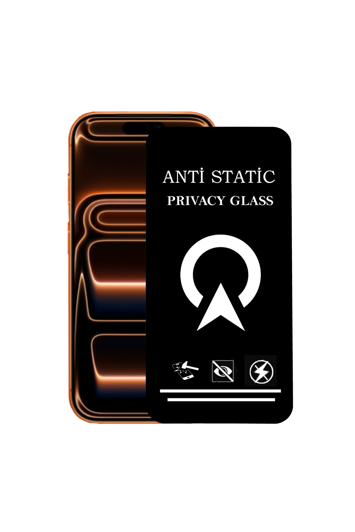 Apple iPhone 17 Pro ile Uyumlu Tam Kaplayan Anti Statik Görünmez Safir Ekran Koruyucu Hayalet Cam