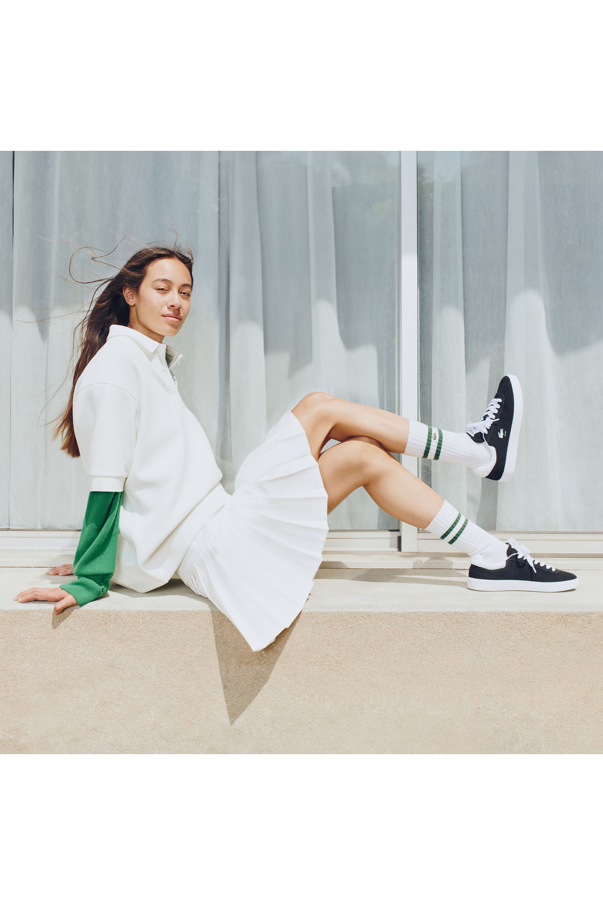 Lacoste Baseshot Kadın Siyah Sneaker görsel 5