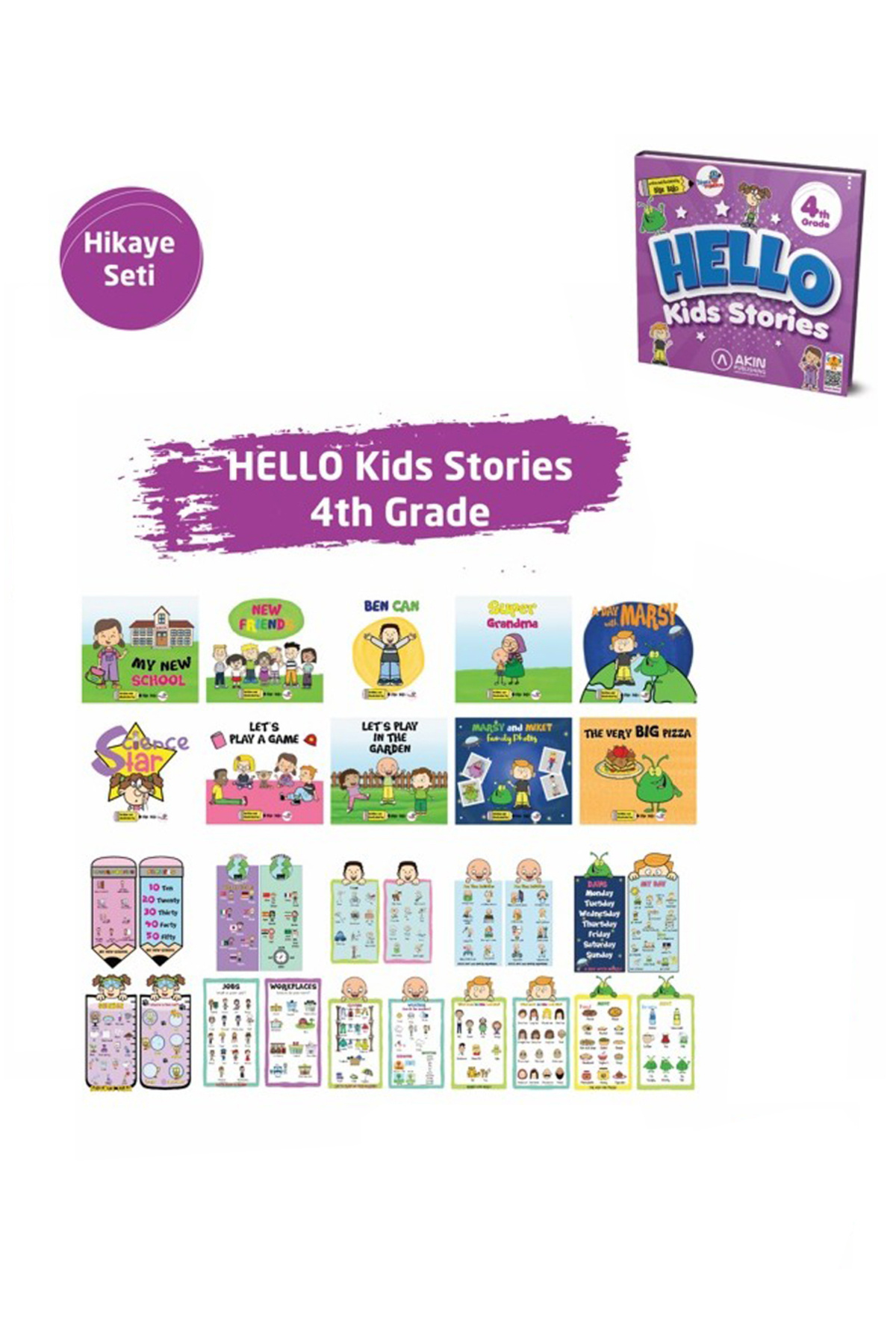Akın Dil Eğitimi Akın Publishing Yayınları 4. Sınıf Hello Kids Stories