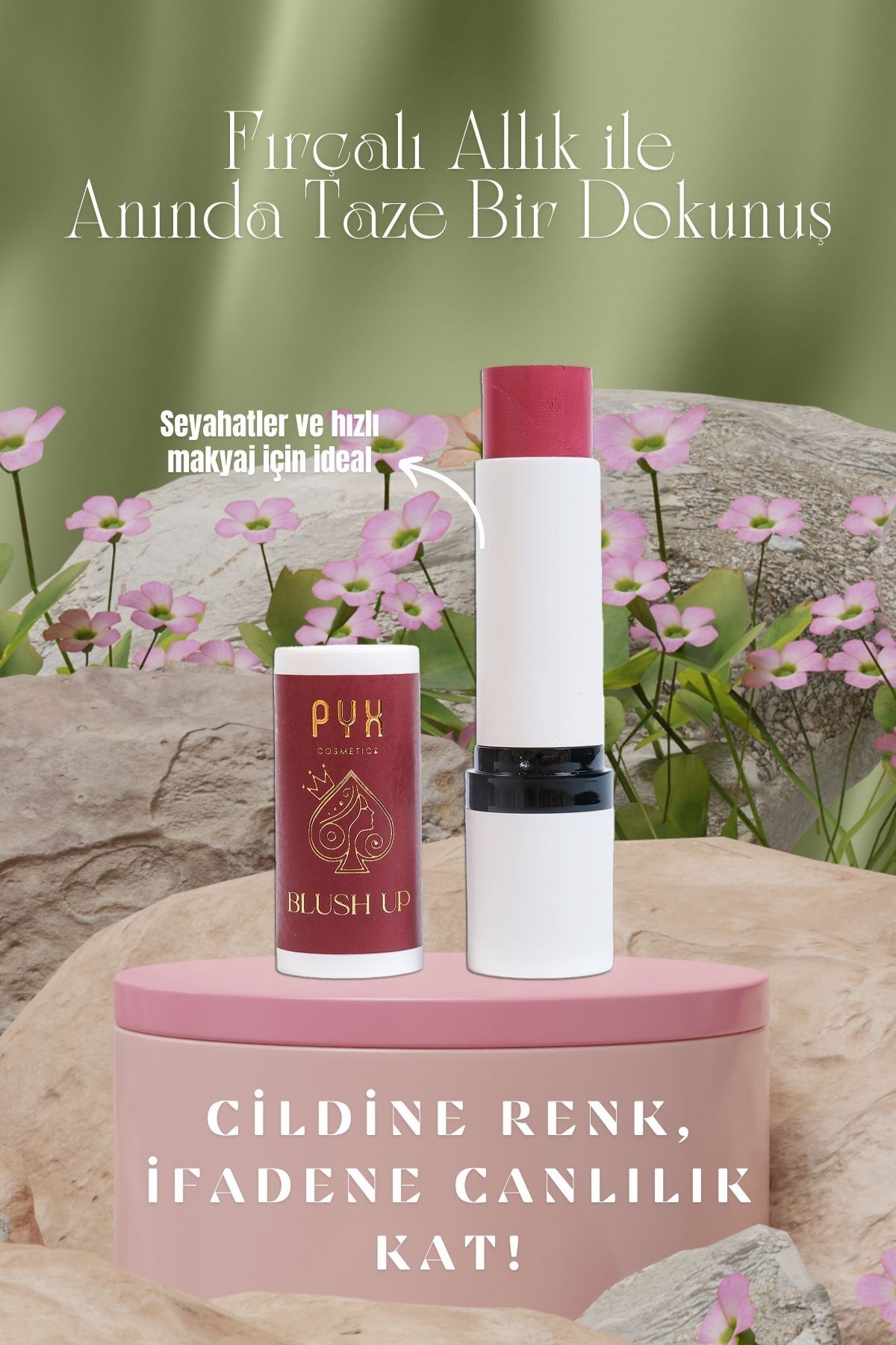 PYX Cosmetics BLUSH UP STİCK ALLIK / FIRÇALI - 5 Fuşya - Fiyatı, Yorumları