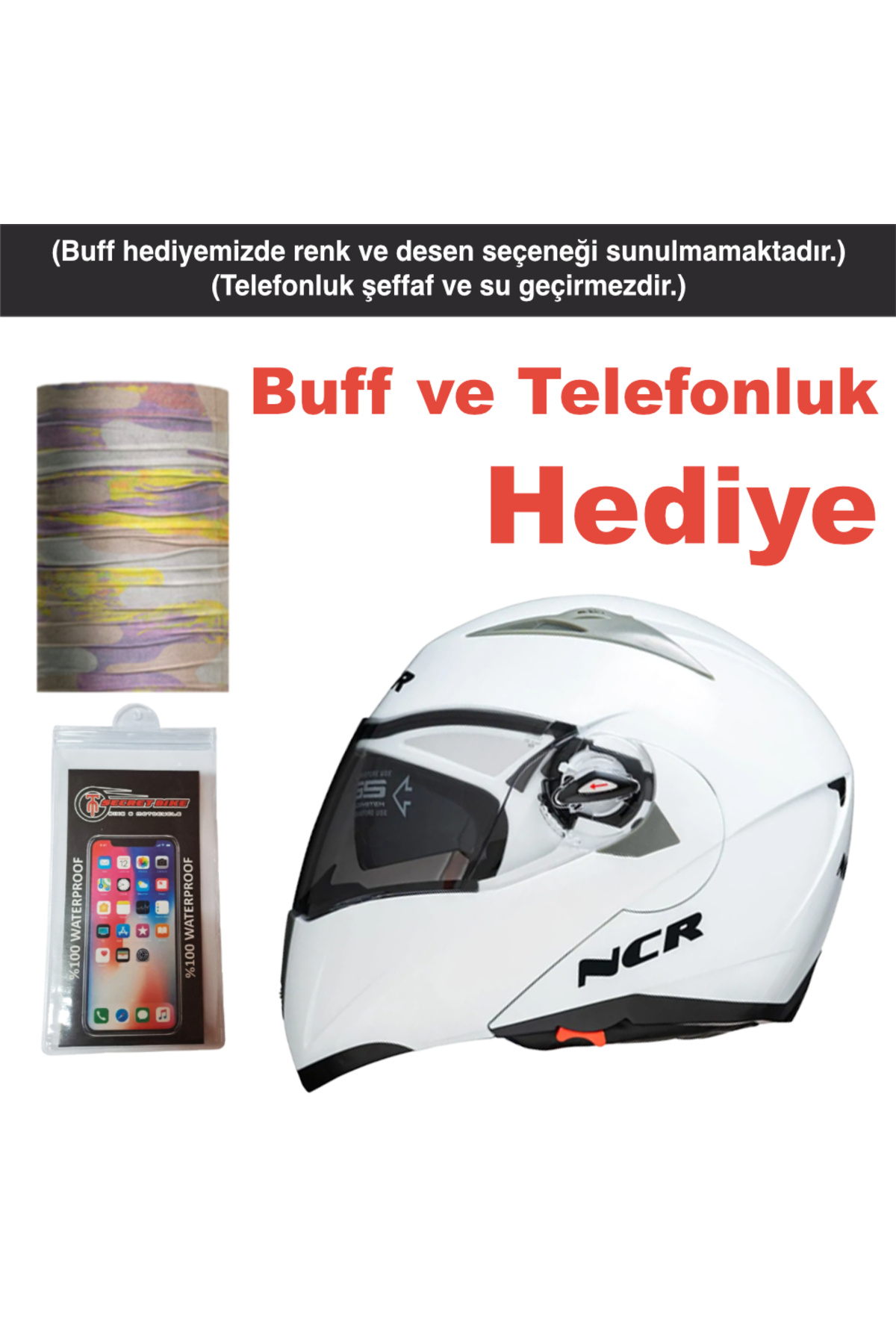 NCR ÇENE AÇILIR KASK BEYAZ