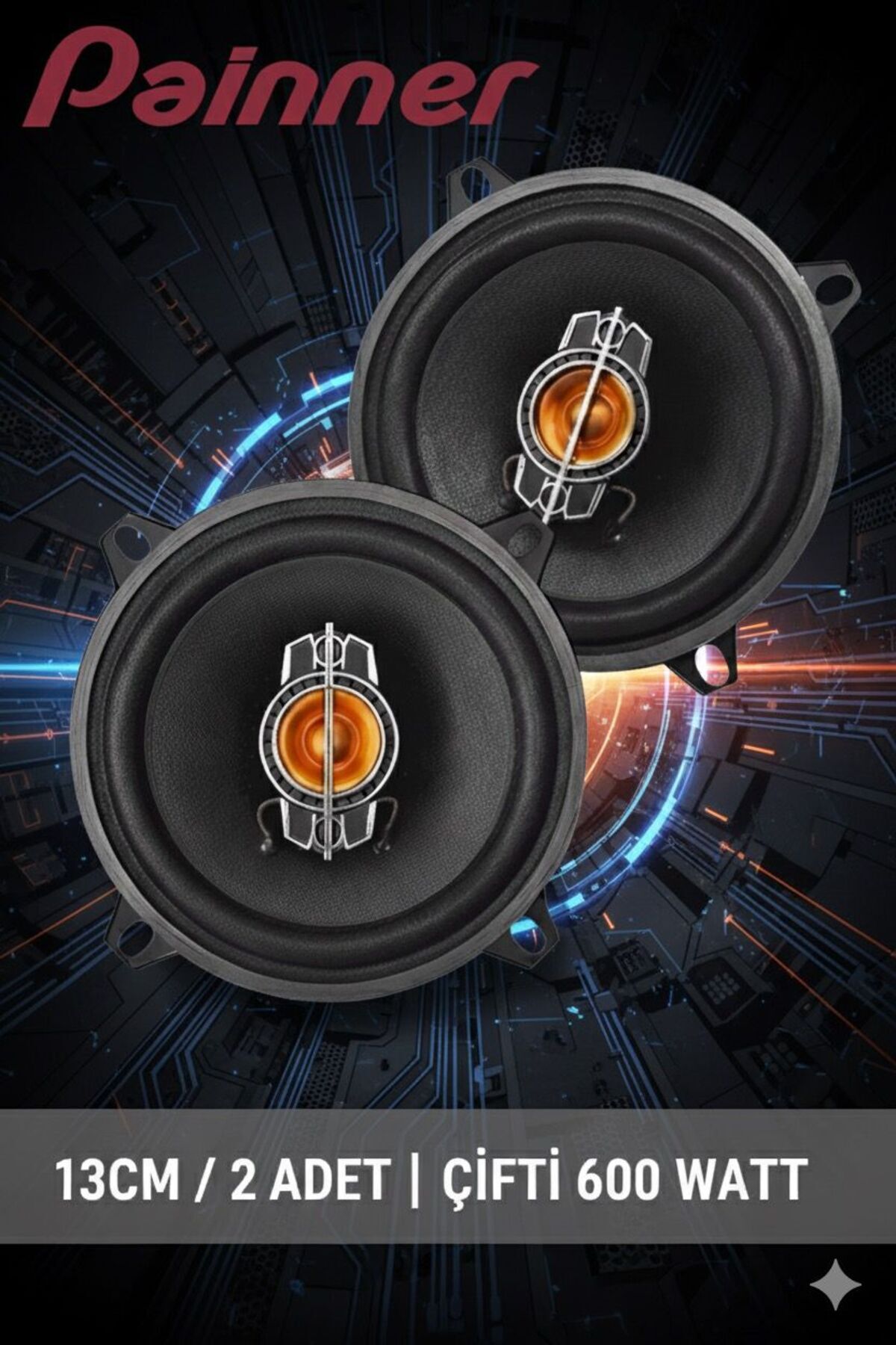 Painner Ben Audıo Çifti 600 Watt 13 Cm Araba Oto Hoparlör Tweeter