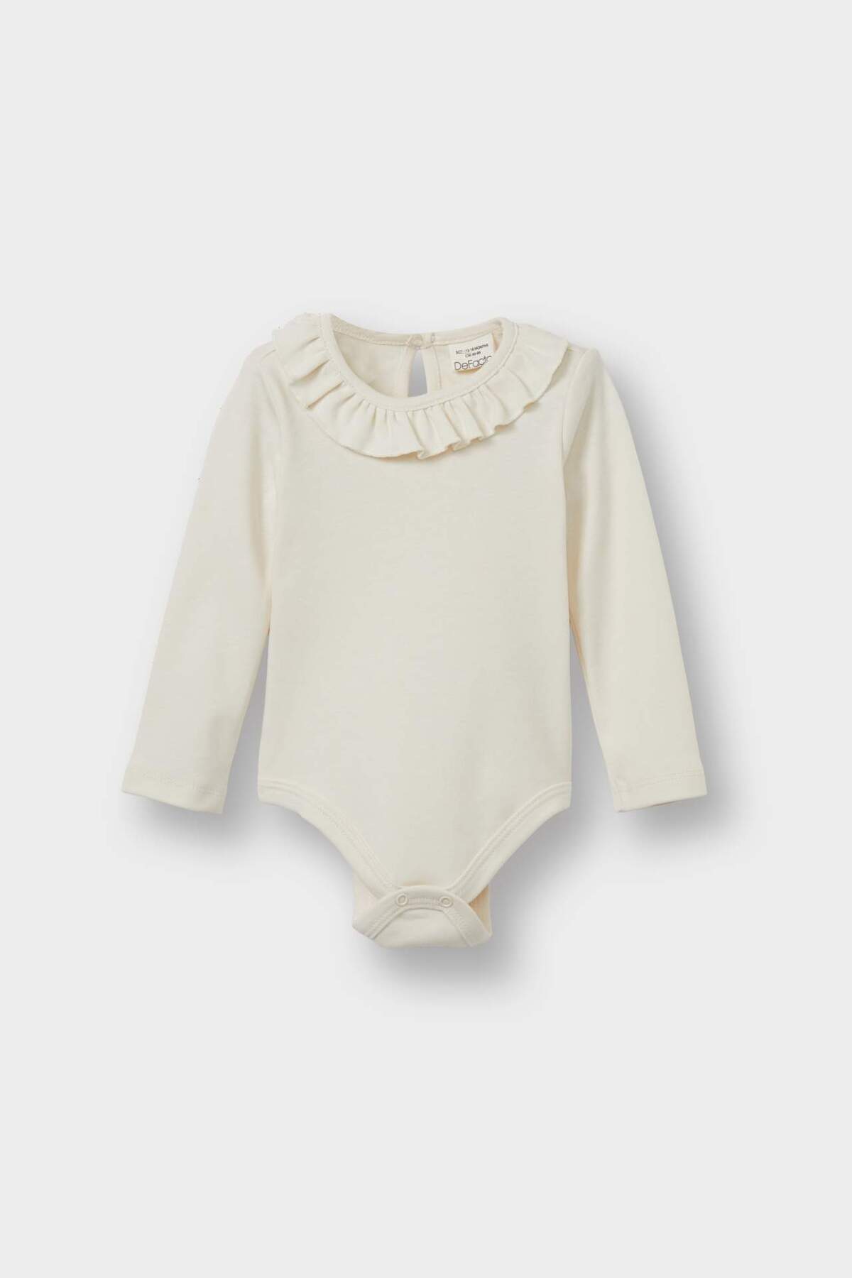 Defacto 2'li Takım Çıtçıtlı Uzun Kollu Body Kalp Desenli Elbise Kız Bebek F4636A525AU fotoğrafı 5 (önizleme)