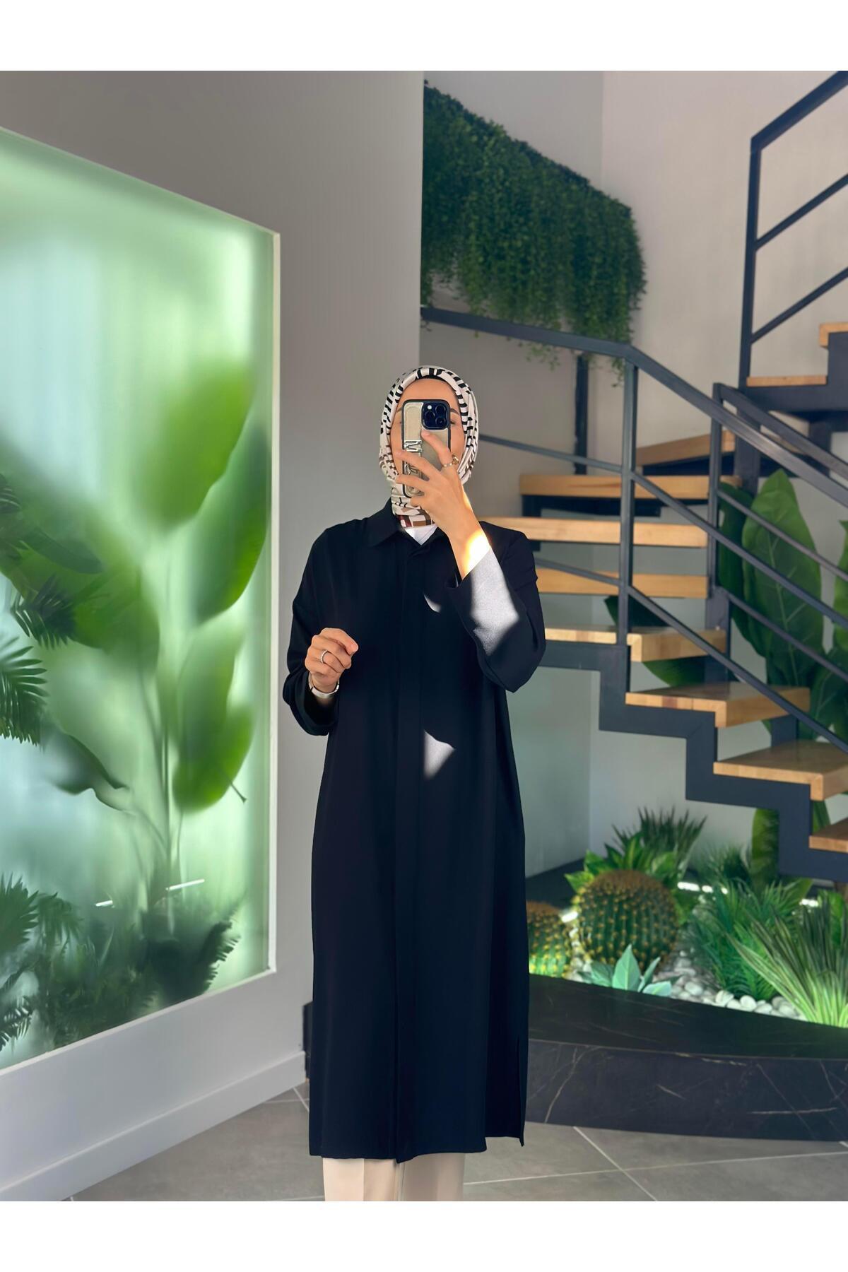 Armine Trend Patlı ve Düğmeli Gömlek 25YT504 Siyah