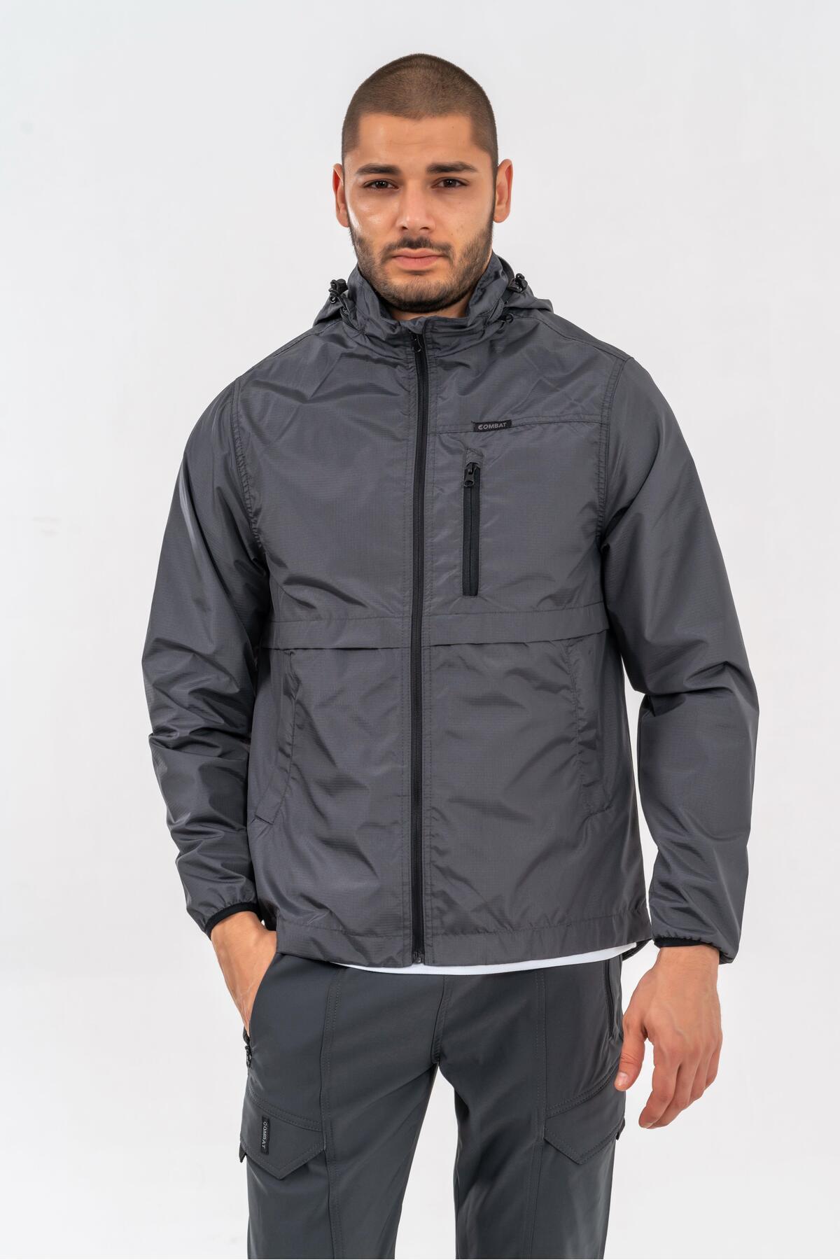 Genel Markalar Combat Tactical Outdoor Mevsimlik Su Geçirmez Yağmurluk Mont Kapüşonlu Rüzgârlık Mont - 605