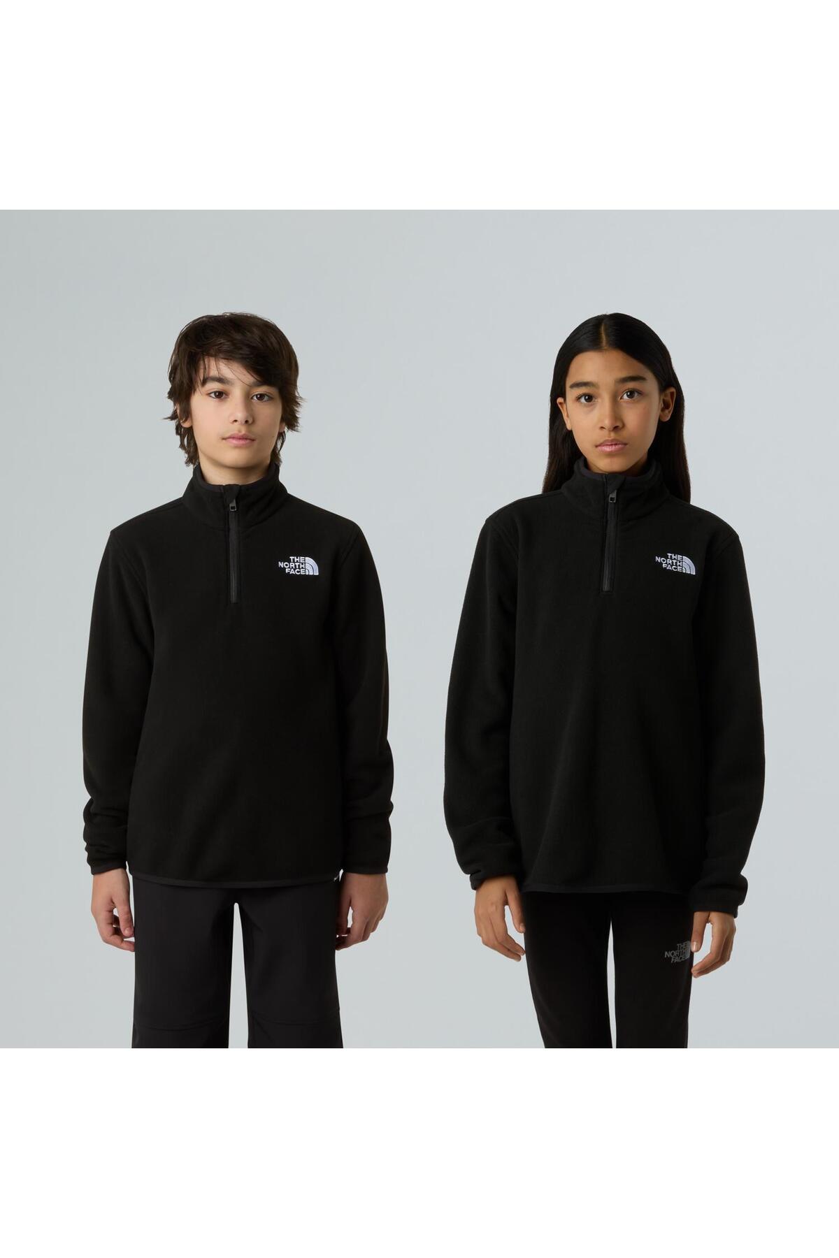 Teen Glacier 1/4 Zip Teen Boy Glacier Fleece NF0A8CVGJK31 Black-S — رنگارنگ BT1NF0A8CVGJK31 — تصویر 3 از 5
