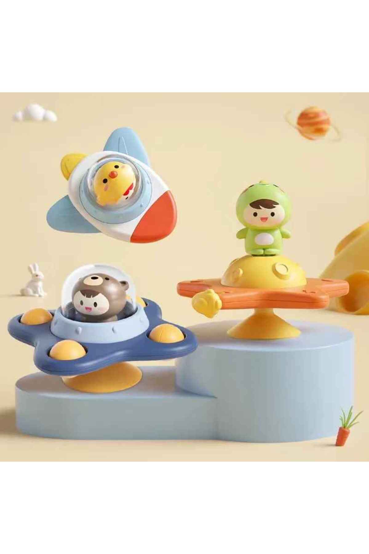 Schulzz Vantuzlu Dönen Oyuncaklar -Banyo Oyuncakları Çocuk -3 adet fotoğrafı 2 (önizleme)