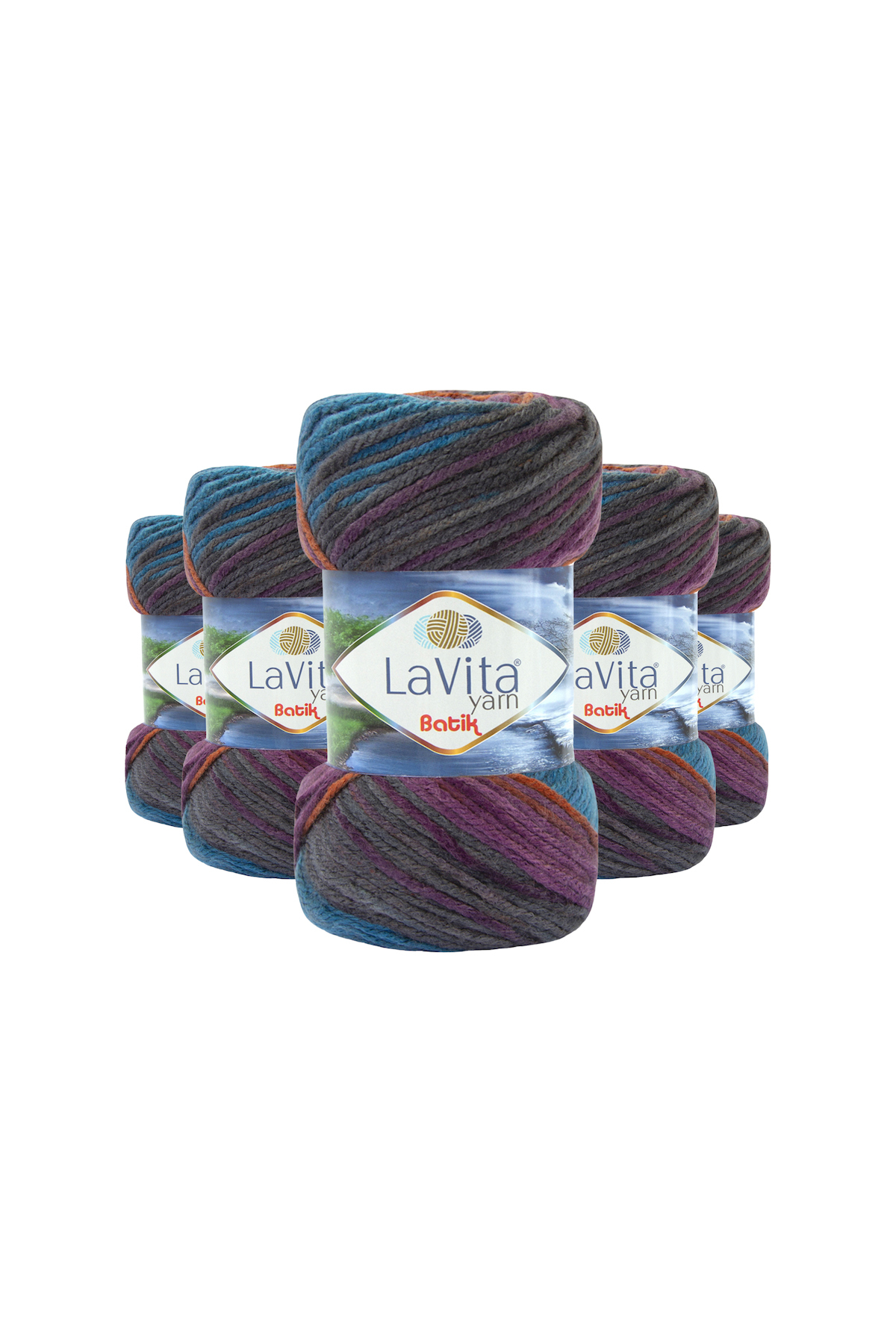 Batik Hand Knitting Yarn 100% Acrylic 500gr 5 PIECES (DG03 VIOLET)