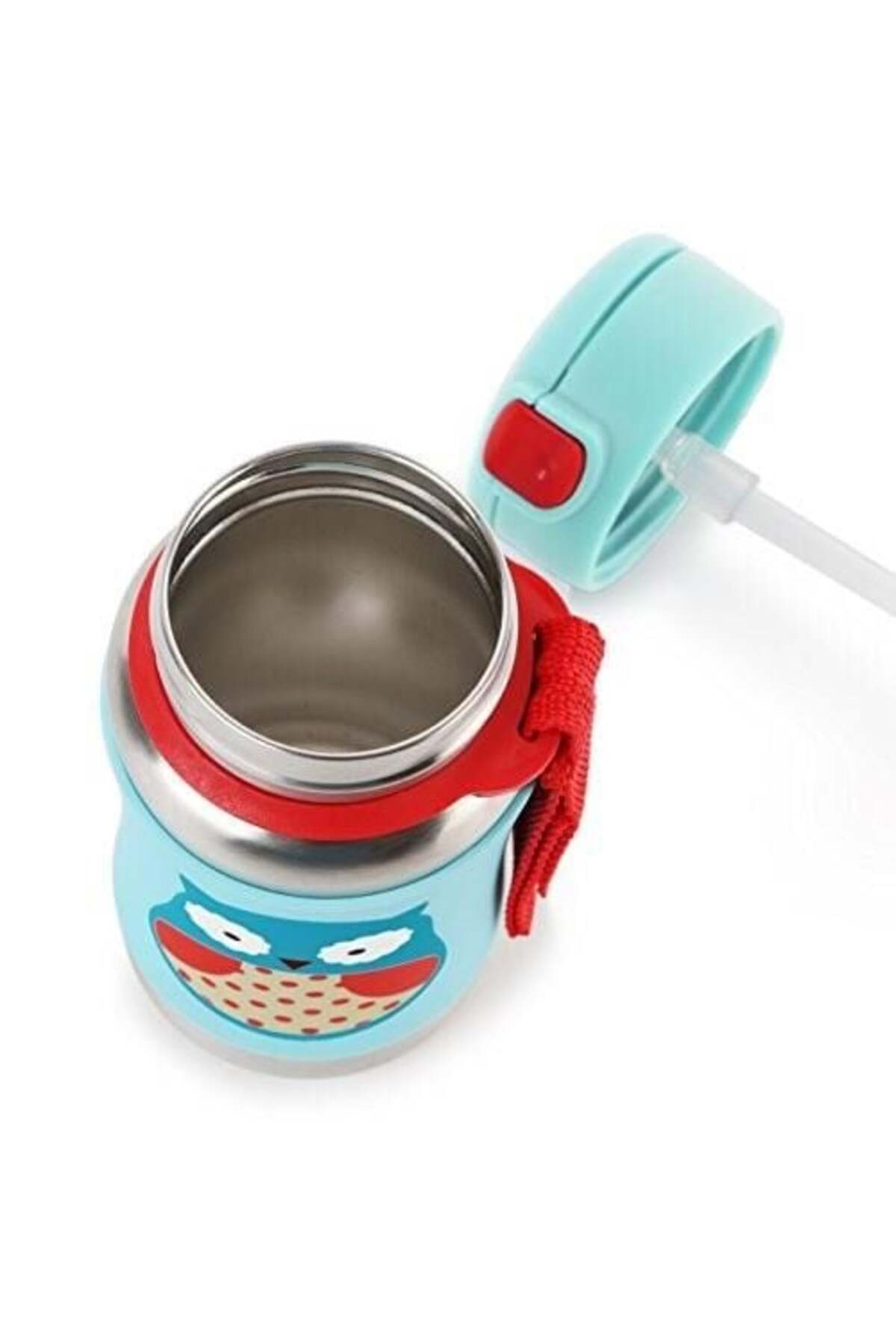 Skip Hop Zoo Pipetli Paslanmaz Çelik Suluk 350 ml Baykuş fotoğrafı 3 (önizleme)