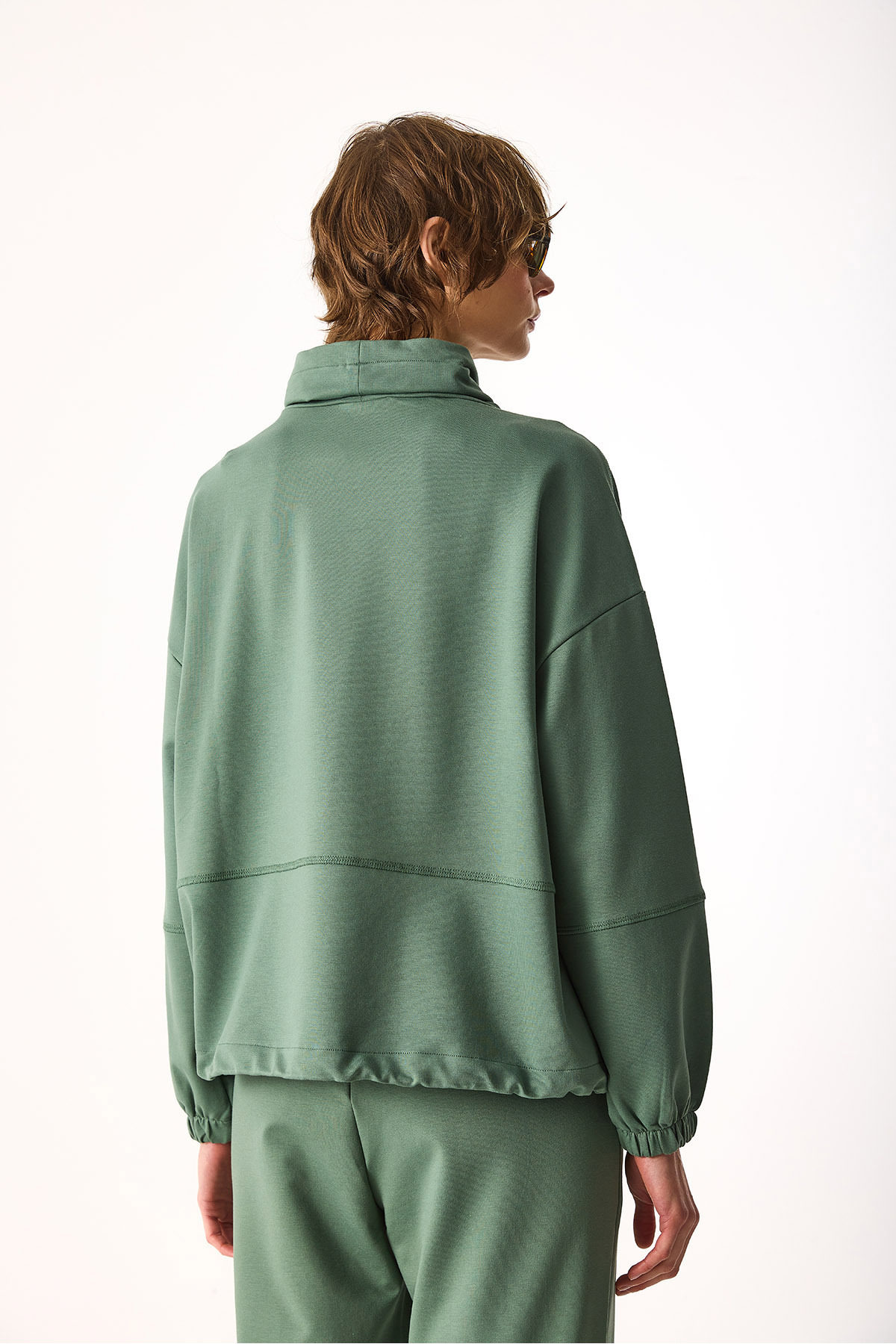 VENA  Norah Yakası Detaylı Regular Fit Sweatshirt-GÖL YEŞİLİ - Görsel 8