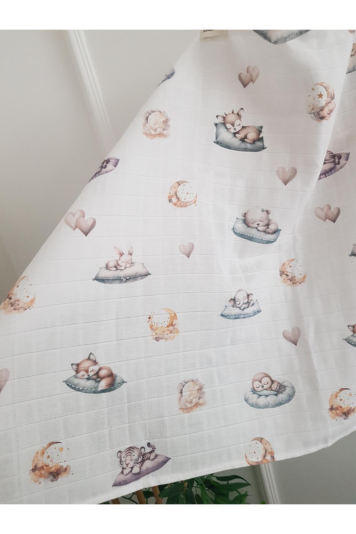 ib ilkimbebe Emzirme Önlüğü Balenli Müslin Konforlu , Puset Örtüsü - 70x100 Cm , Anne Bebek Ürünleri, Yenidoğan fotoğrafı 3 (önizleme)