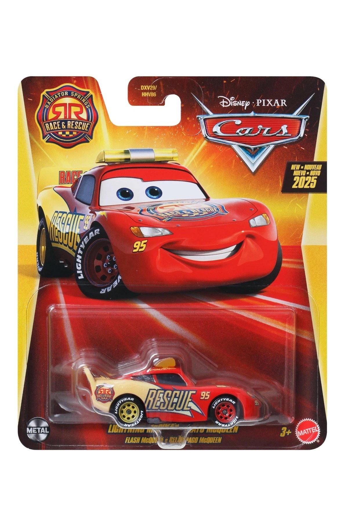 HOT WHEELS Disney Pixar Cars Race & Rescue Lightning McQueen Metal