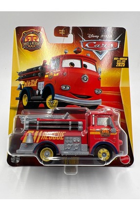 HOT WHEELS Disney Pixar Cars Red Rojo Race & Rescue Metal İtfaiye Aracı 1:55 ...