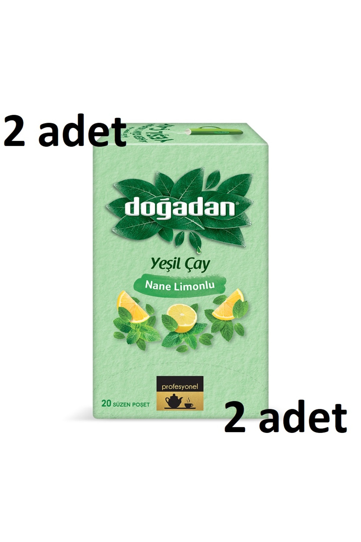 Doğadan Yeşilçay Nane Limonlu 20'li Poşet 2 adet