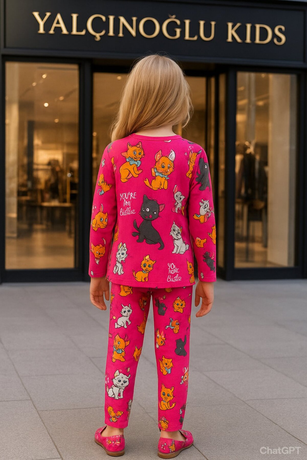 Yalçınoğlu Kids Kız Çocuk Pijama Takımı I Uzun Kollu Rahat Ev Giyim I Pamuklu - Yumuşacık Kız Çocuk Takım fotoğrafı 3 (önizleme)