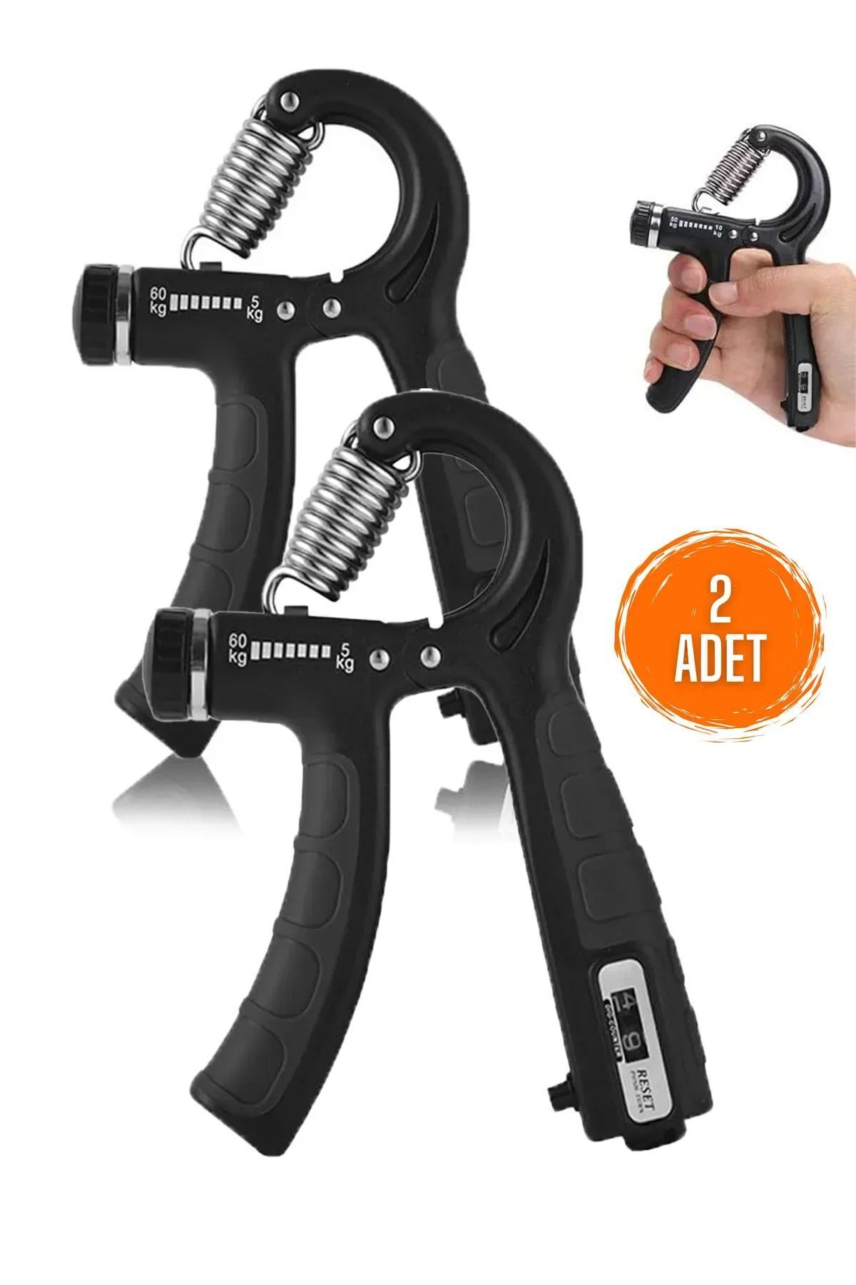 Milena Life Sayaçlı Ayarlanabilir El Yayı 5-60 Kg (2 Adet) | El Bilek Parmak Önkol Kas Güçlendirici Egzersiz Ale