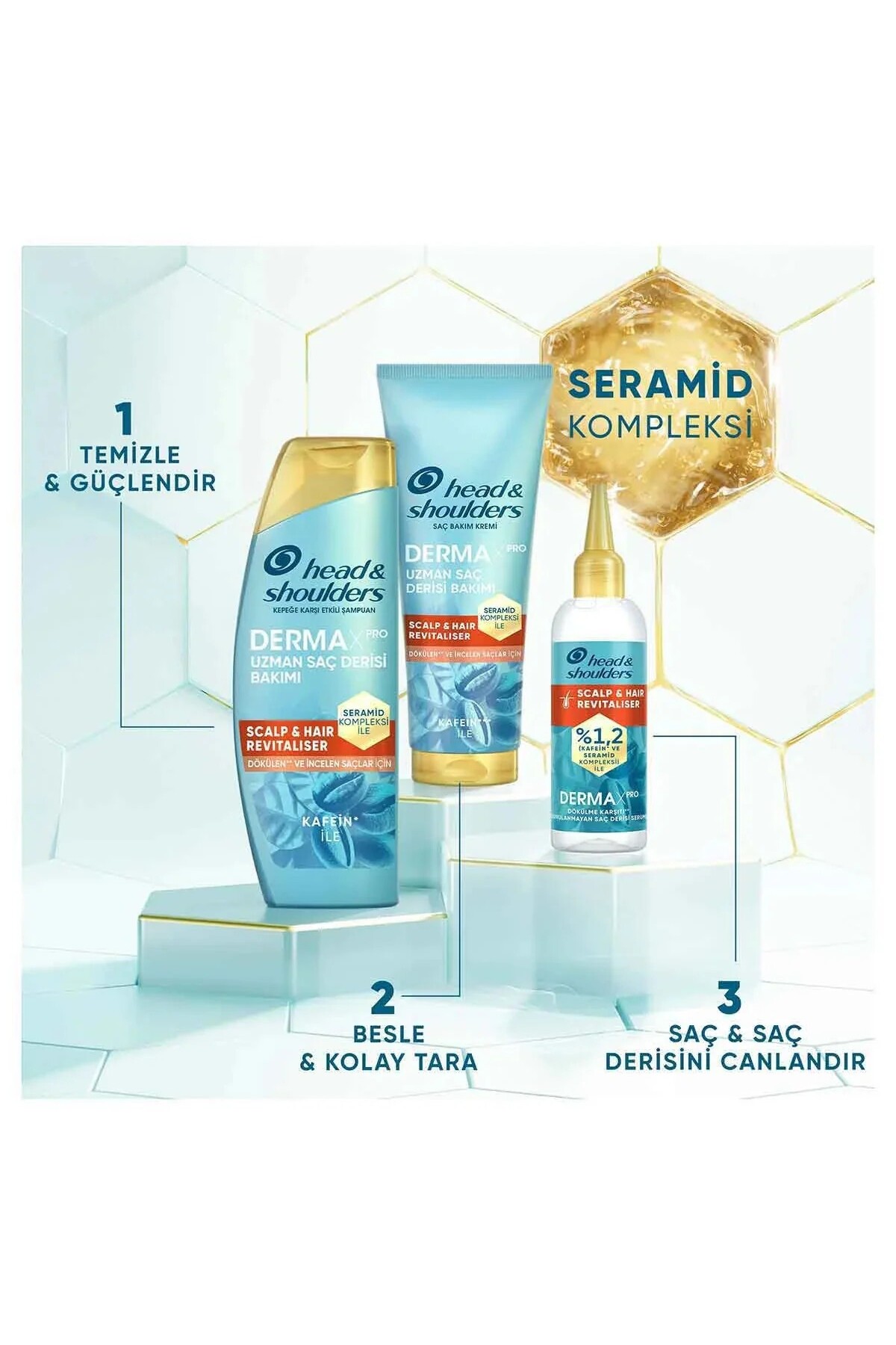 Head & Shoulders Dermaxpro Scalp & Hair Revitaliser 3 lü set
