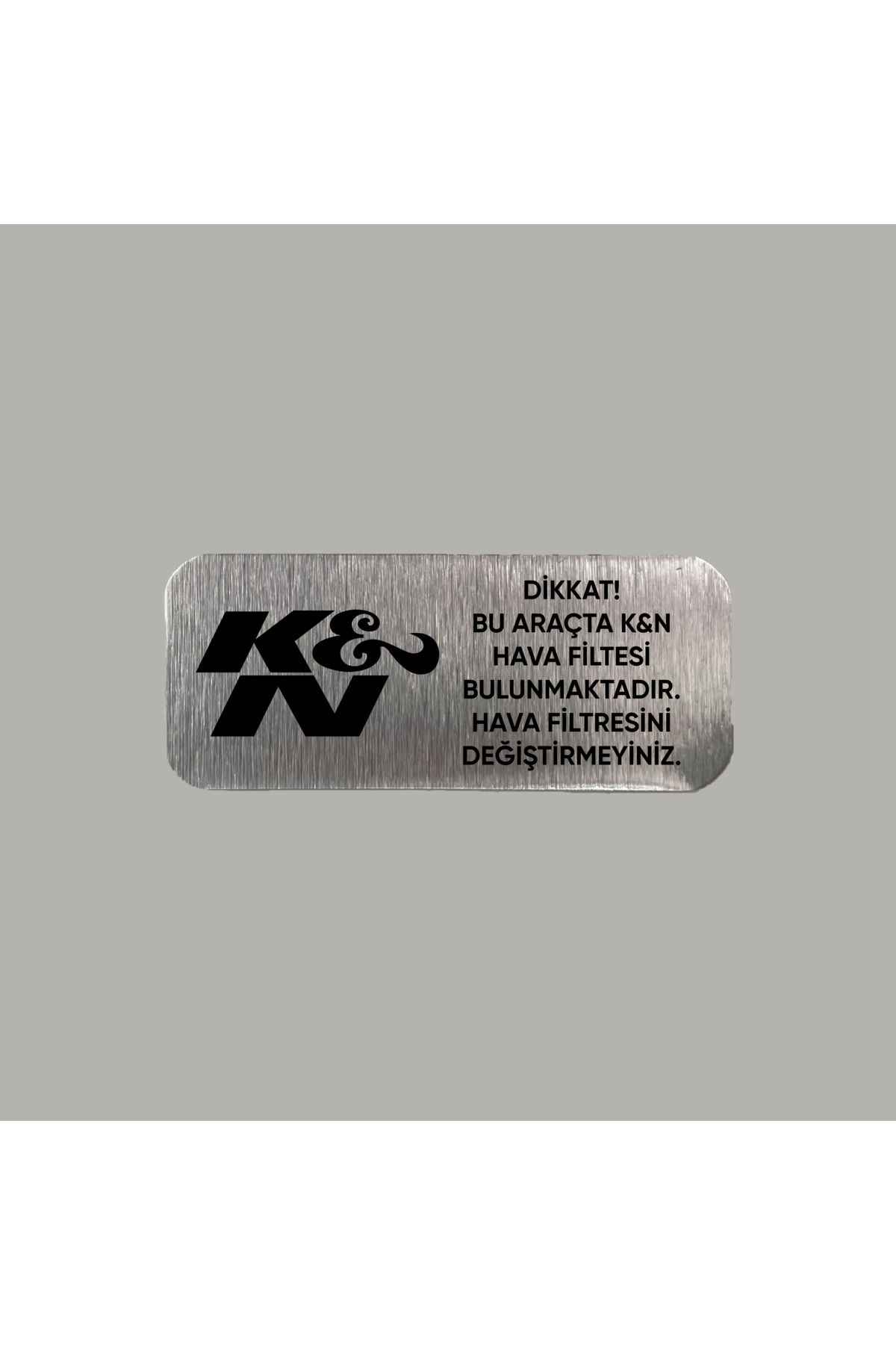 CRF K&N Filtre Bulunmaktadır Uyarı Metal Etiket 3x7 cm Arkası ...