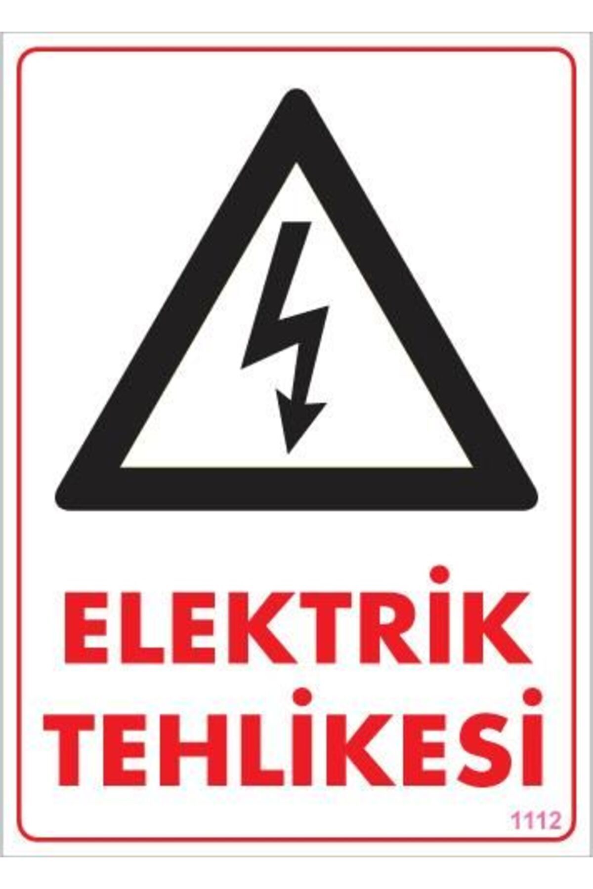 KHİ-ZAİ Elektrik Tehlikesi Uyarı Levhası 25x35 KOD:1112
