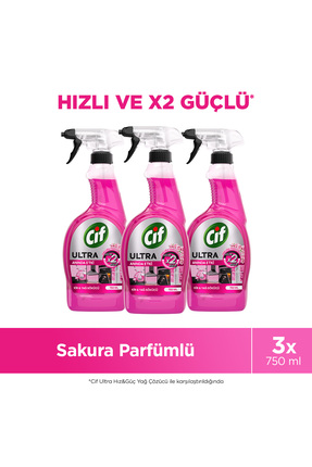 Cif Ultra Anında Etki Kir & Yağ Sökücü Sakura x3