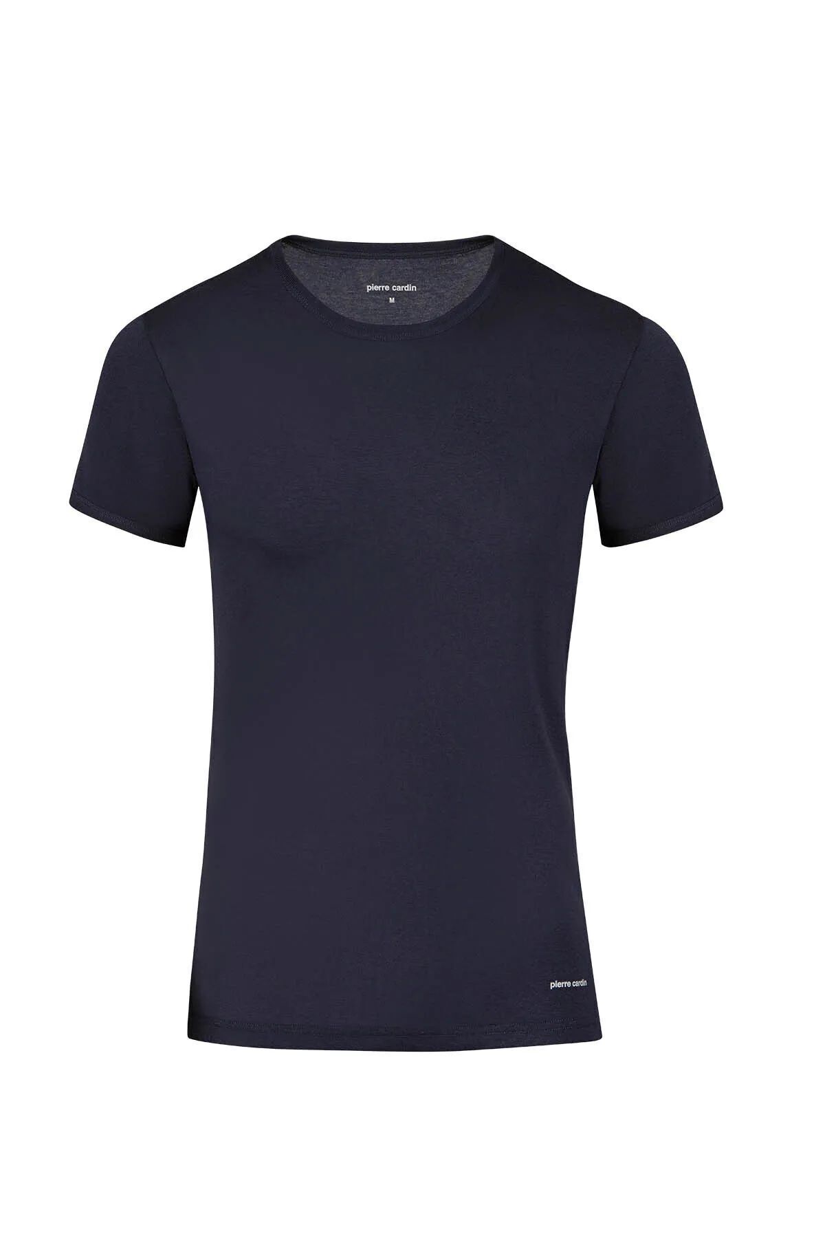 پیر کاردین زیرپیراهن آستین کوتاه یقه گرد آجدار ۱۰۰٪ پنبه مردانه ۴۴۰ - سرمه‌ای