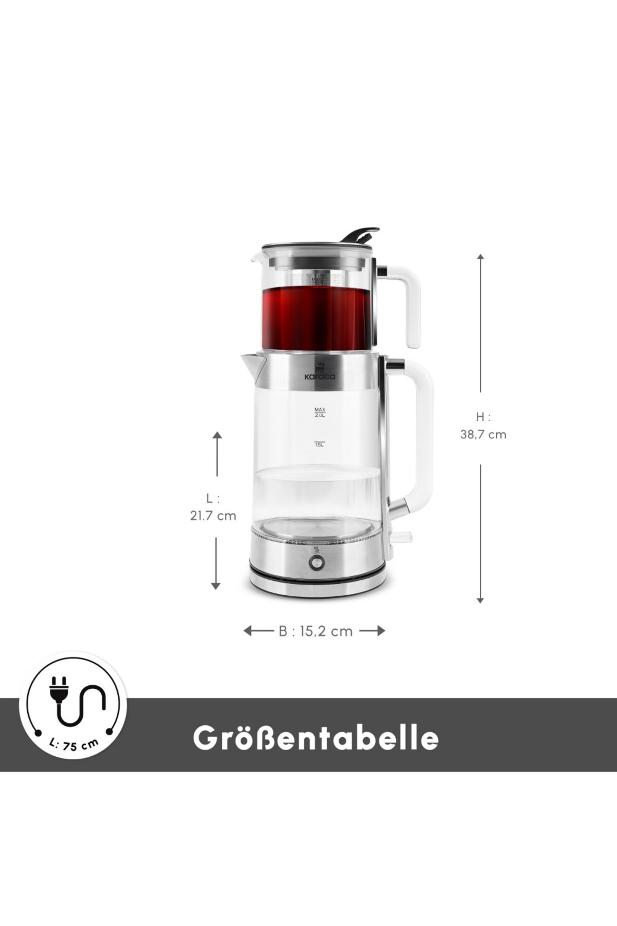 Luma Glas-Teemaschine