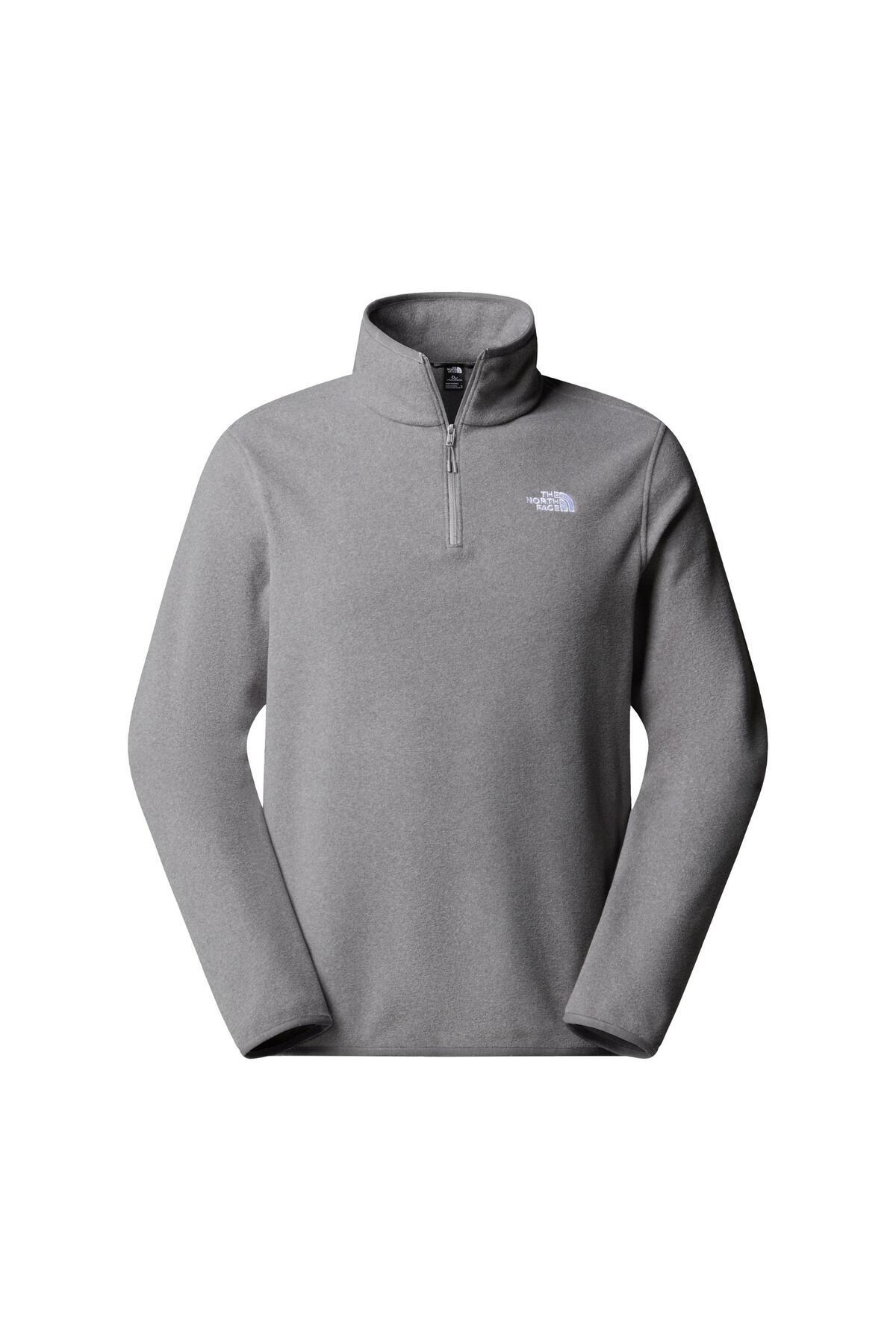 نورث فیس سویشرت مردانه زیپ ژاکت 1-4 F0A8D0QCQI1-R M Glacıer Fleece