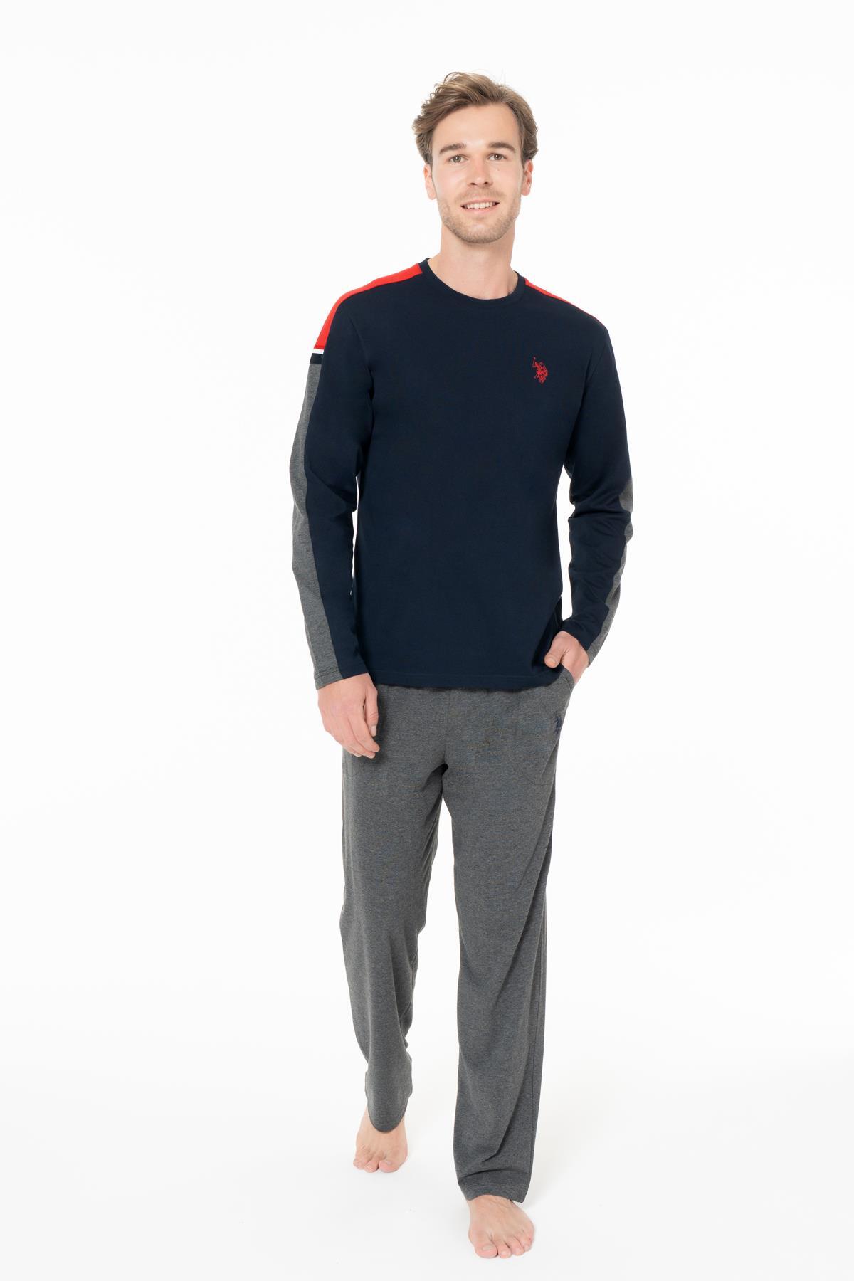 ست پیژامه و لباس خواب مردانه یقه گرد | یو اس پولو U.S. Polo Assn. USPA18957W25-26 TR - تصویر 2